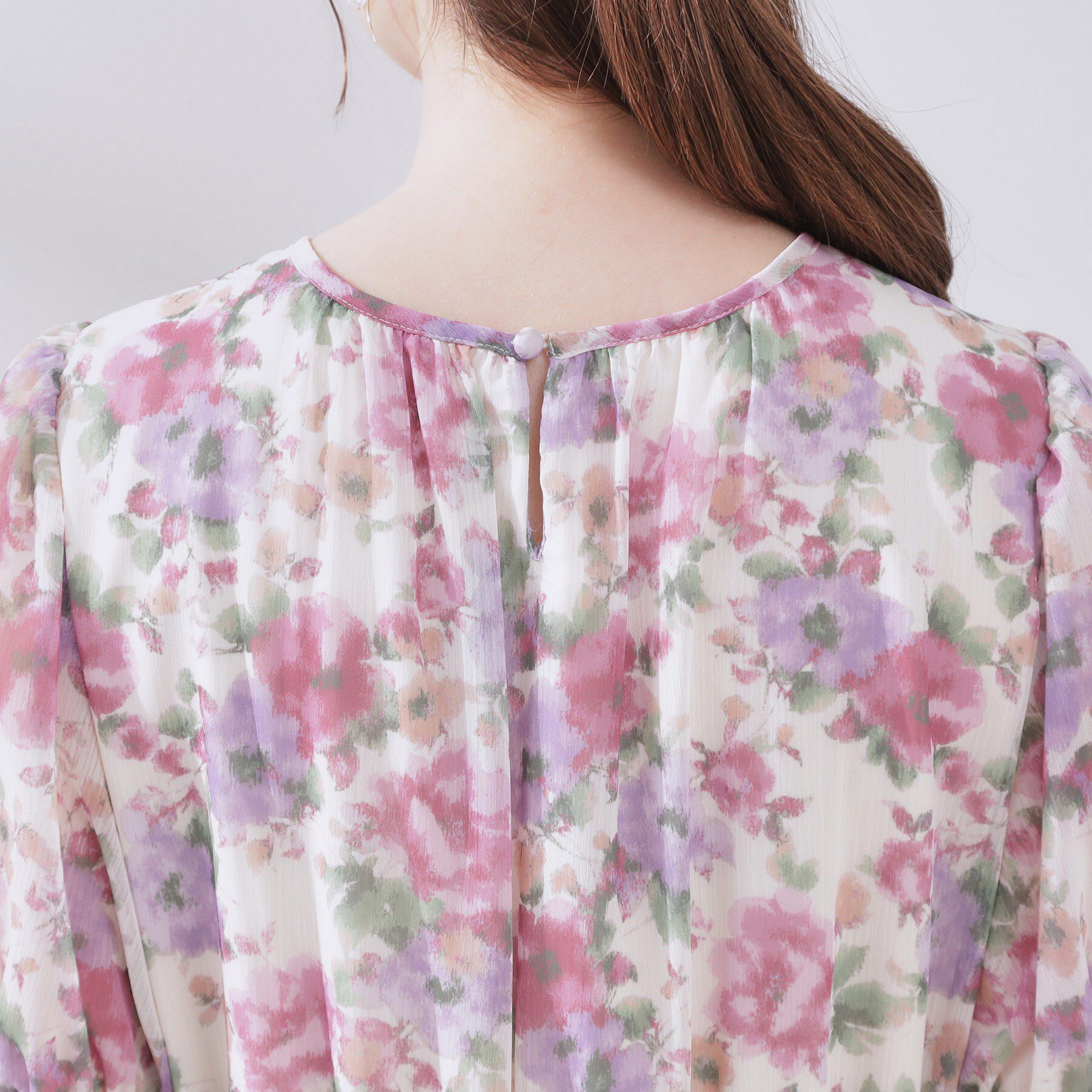 Couture broach「【一枚で着映える・大人可愛い】かすれプリント楊柳ワンピース」|ワンピース|