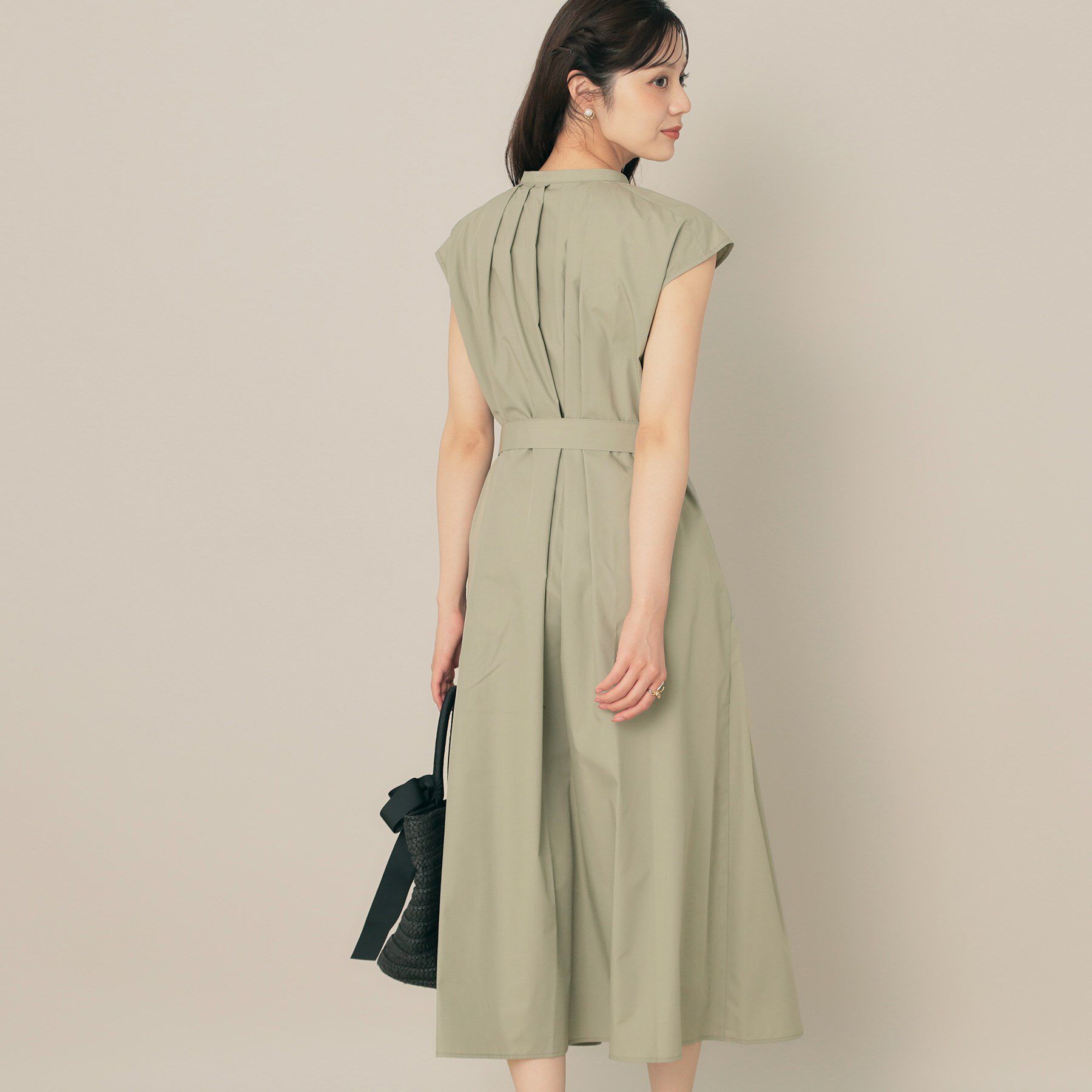 Couture broach「【Aライン・細見え】フロントタックシャツワンピース」|ワンピース|