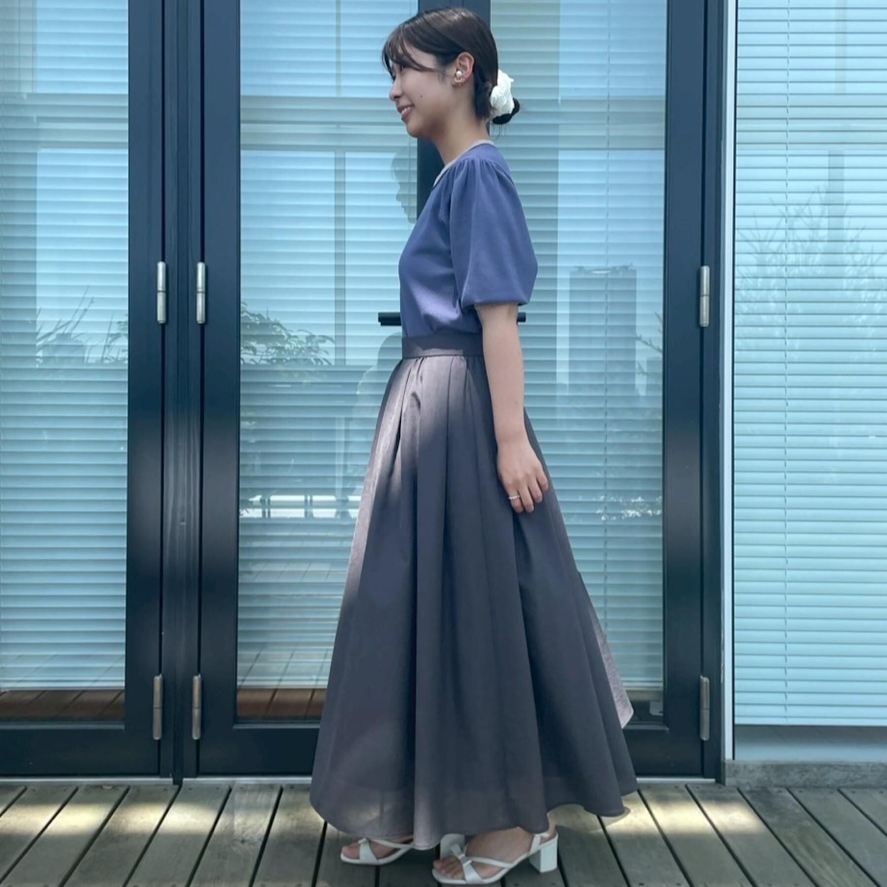 Couture broach「【5分袖・華奢見え・通勤】配色スカラ5分袖ニット」|ニット・セーター|