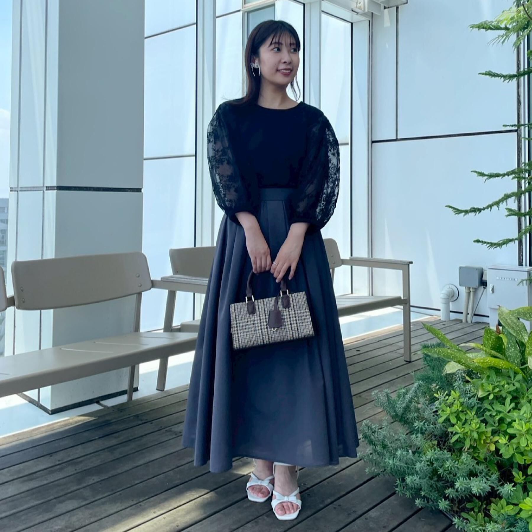 Couture broach「【接触冷感・UVカット・マシンウォッシャブル】袖レースドッキングカットソー」|Tシャツ・カットソー|