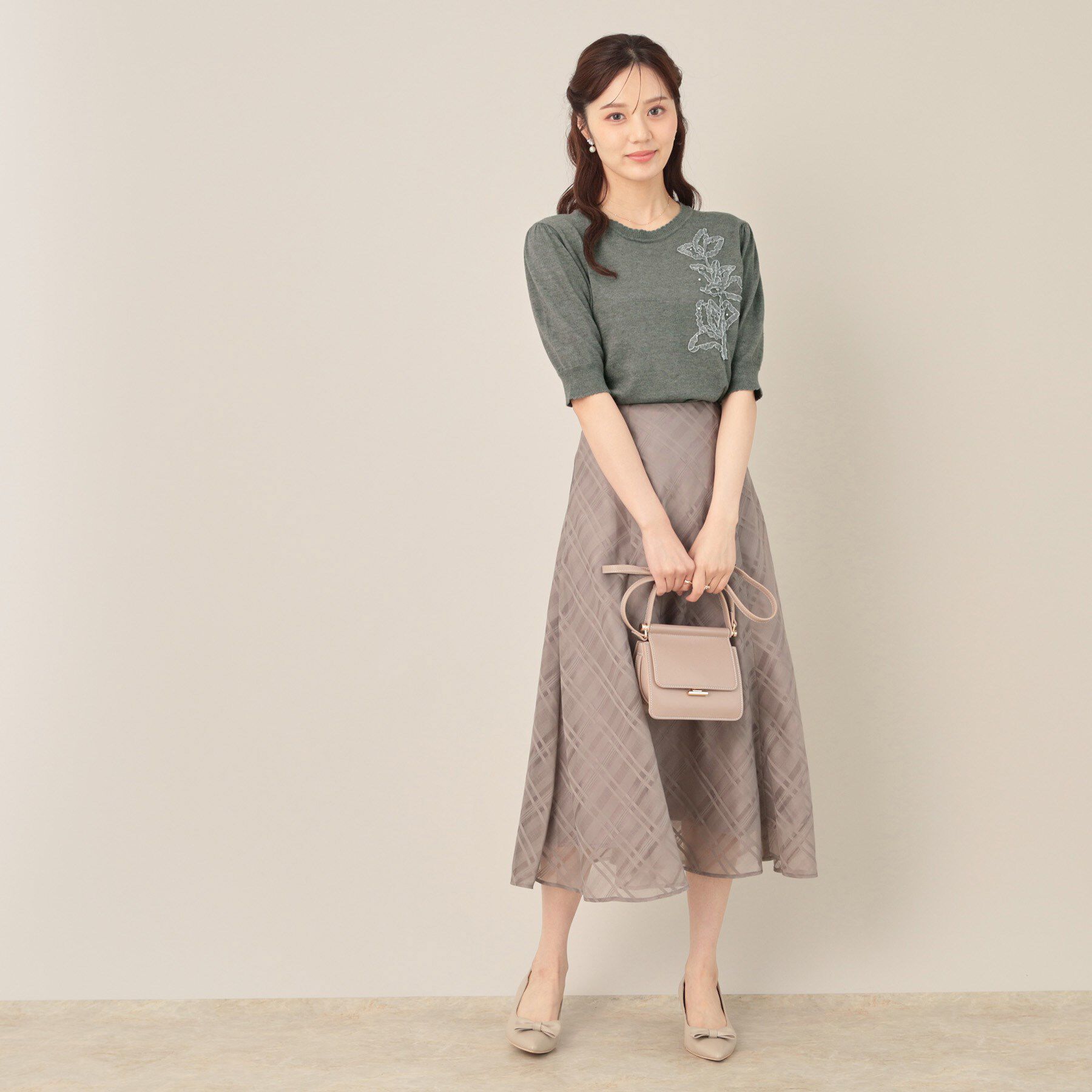 Couture broach「オーガンフリルフラワーニット」|ニット・セーター|