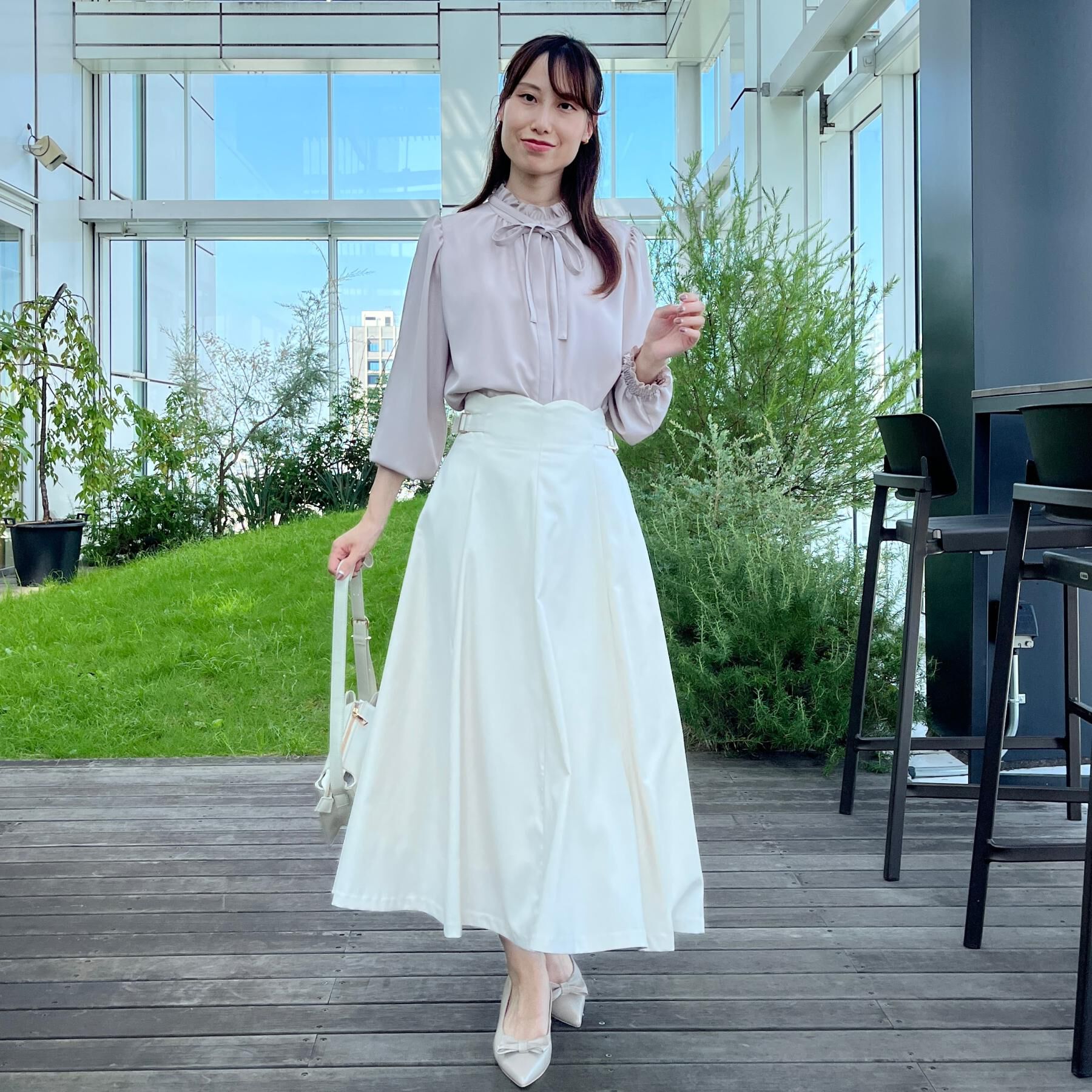 Couture broach「【大人可愛い・通勤】スカラウエスト サイドベルト パネルスカート」|スカート|