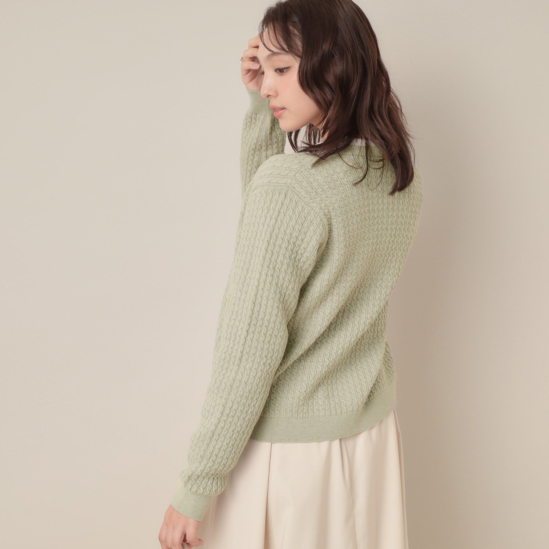 Couture broach「【大人可愛い・きれいめ・通勤】ケーブルカーディガン」|カーディガン|