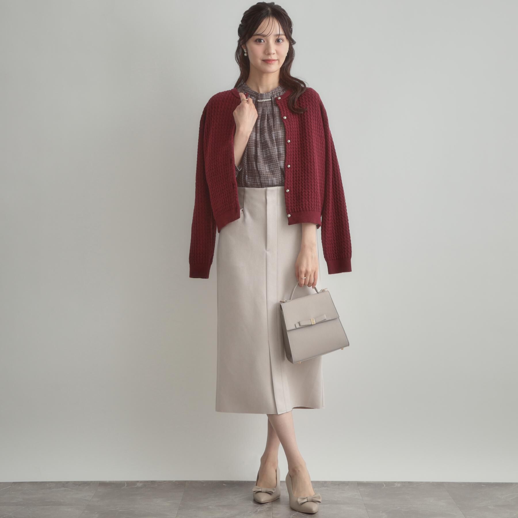 Couture broach「【大人可愛い・きれいめ・通勤】ケーブルカーディガン」|カーディガン|