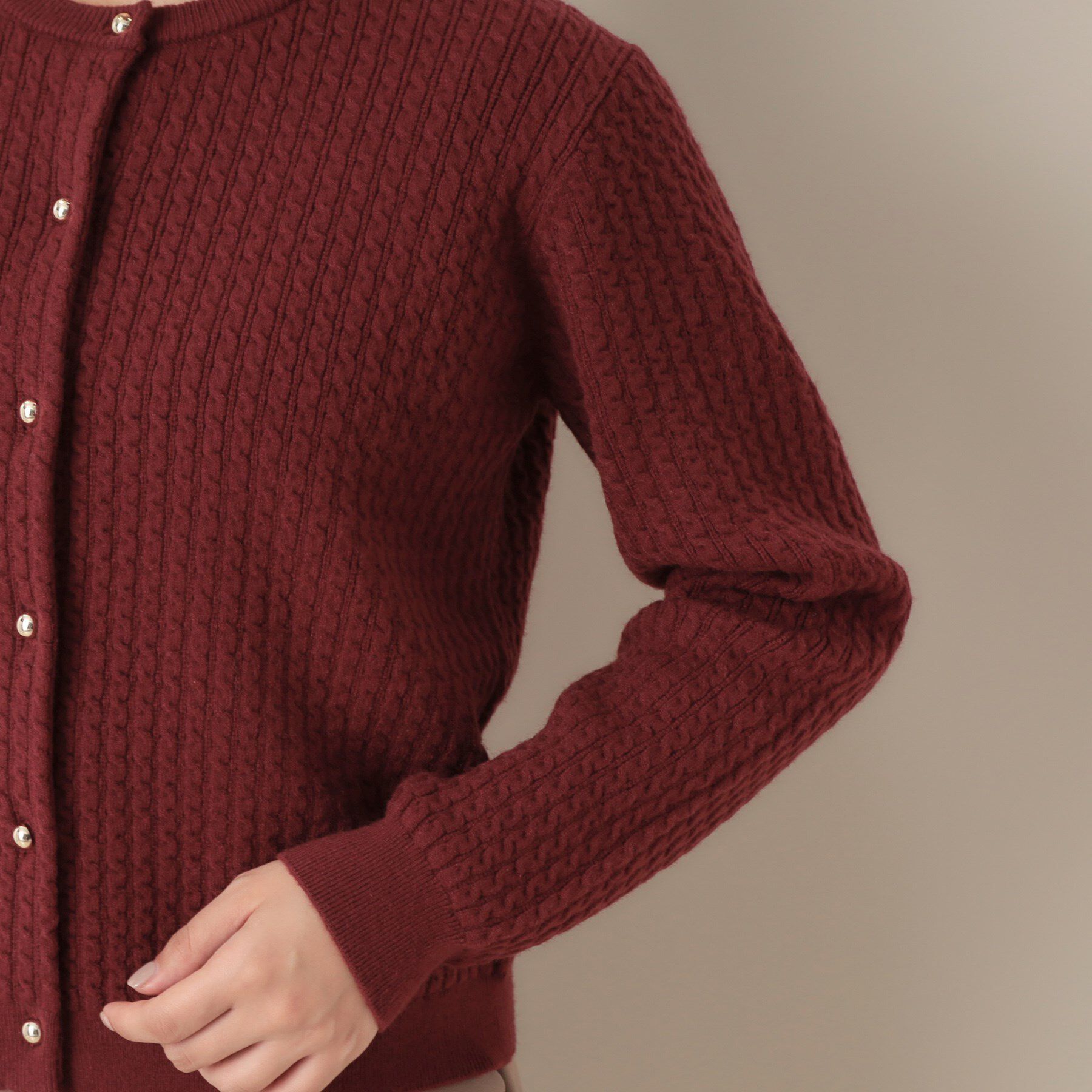 Couture broach「【大人可愛い・きれいめ・通勤】ケーブルカーディガン」|カーディガン|