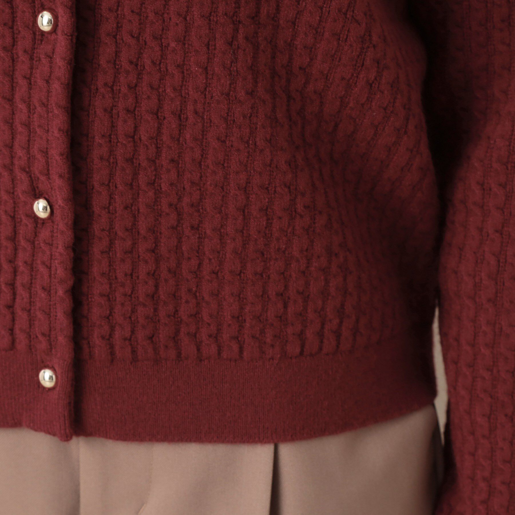 Couture broach「【大人可愛い・きれいめ・通勤】ケーブルカーディガン」|カーディガン|