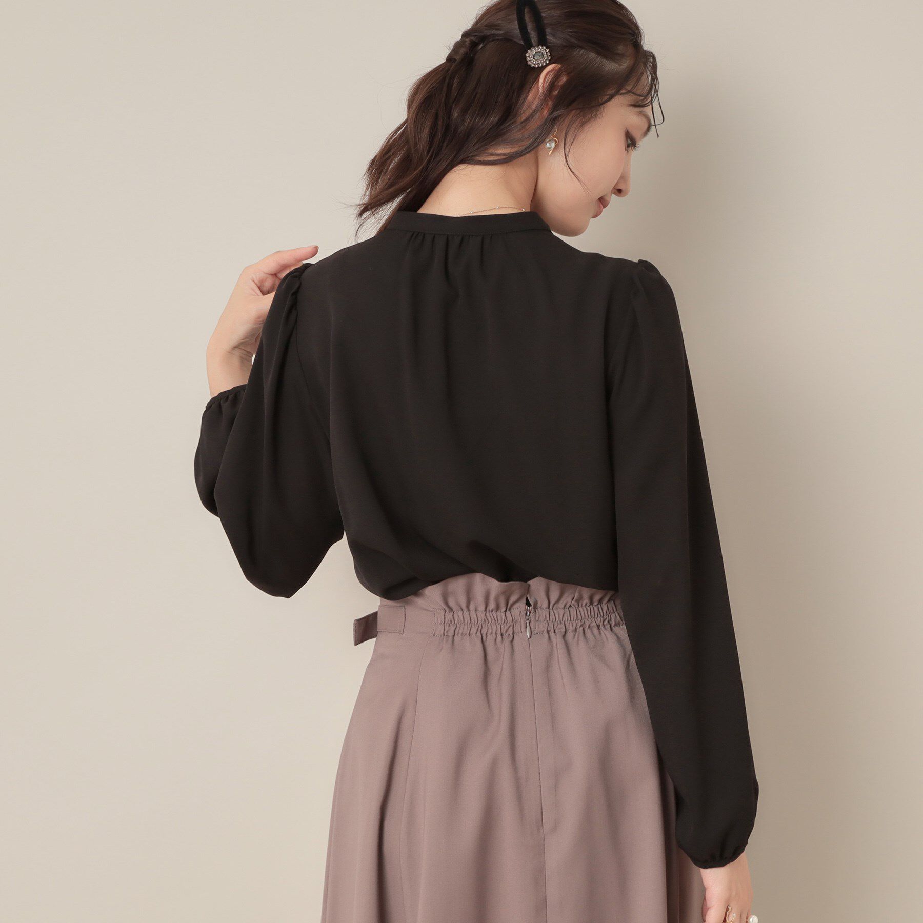 Couture broach「【大人可愛い・通勤】ピンタックレースブラウス」|シャツ・ブラウス|