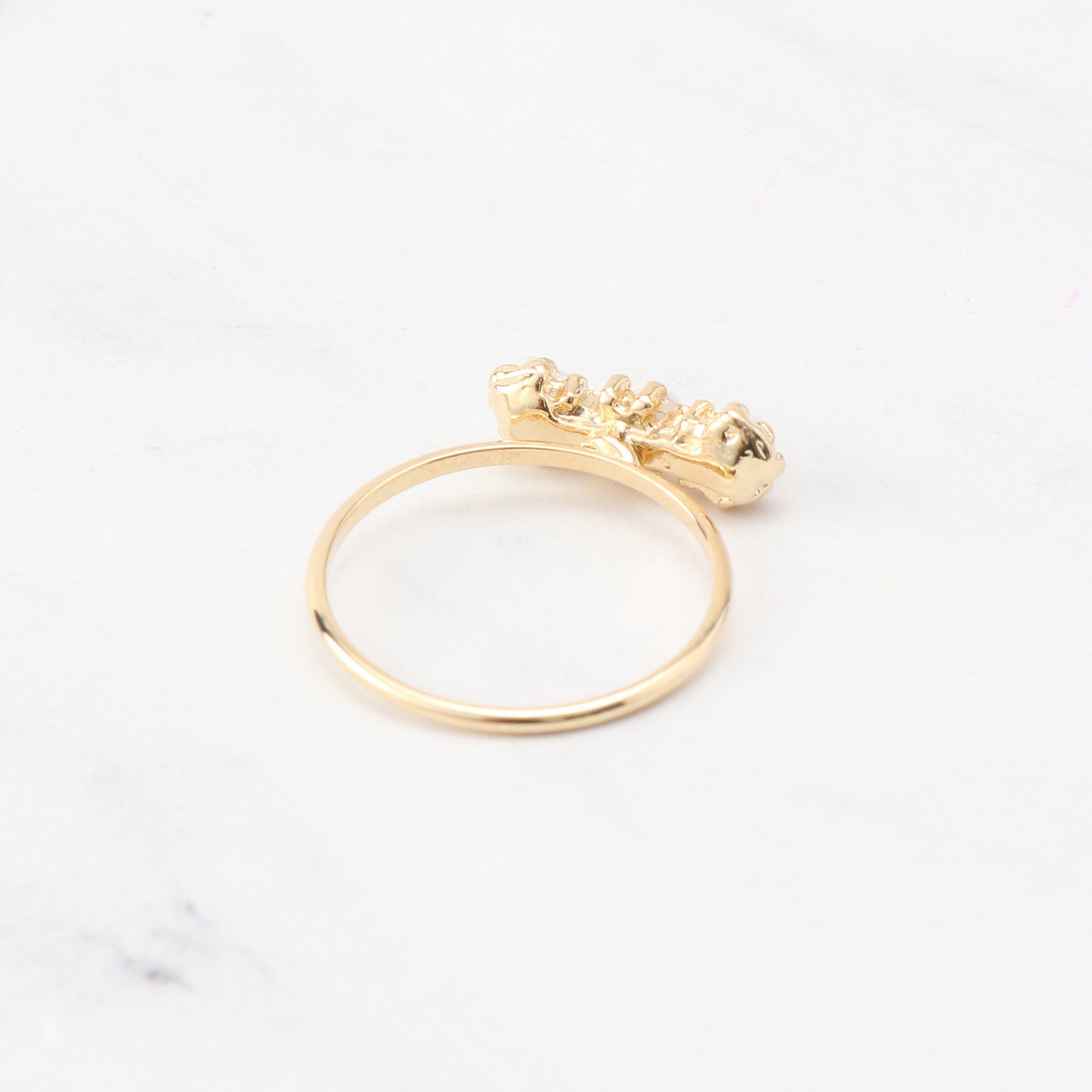 Couture broach「パール調モチーフゴールドリング」|リング|