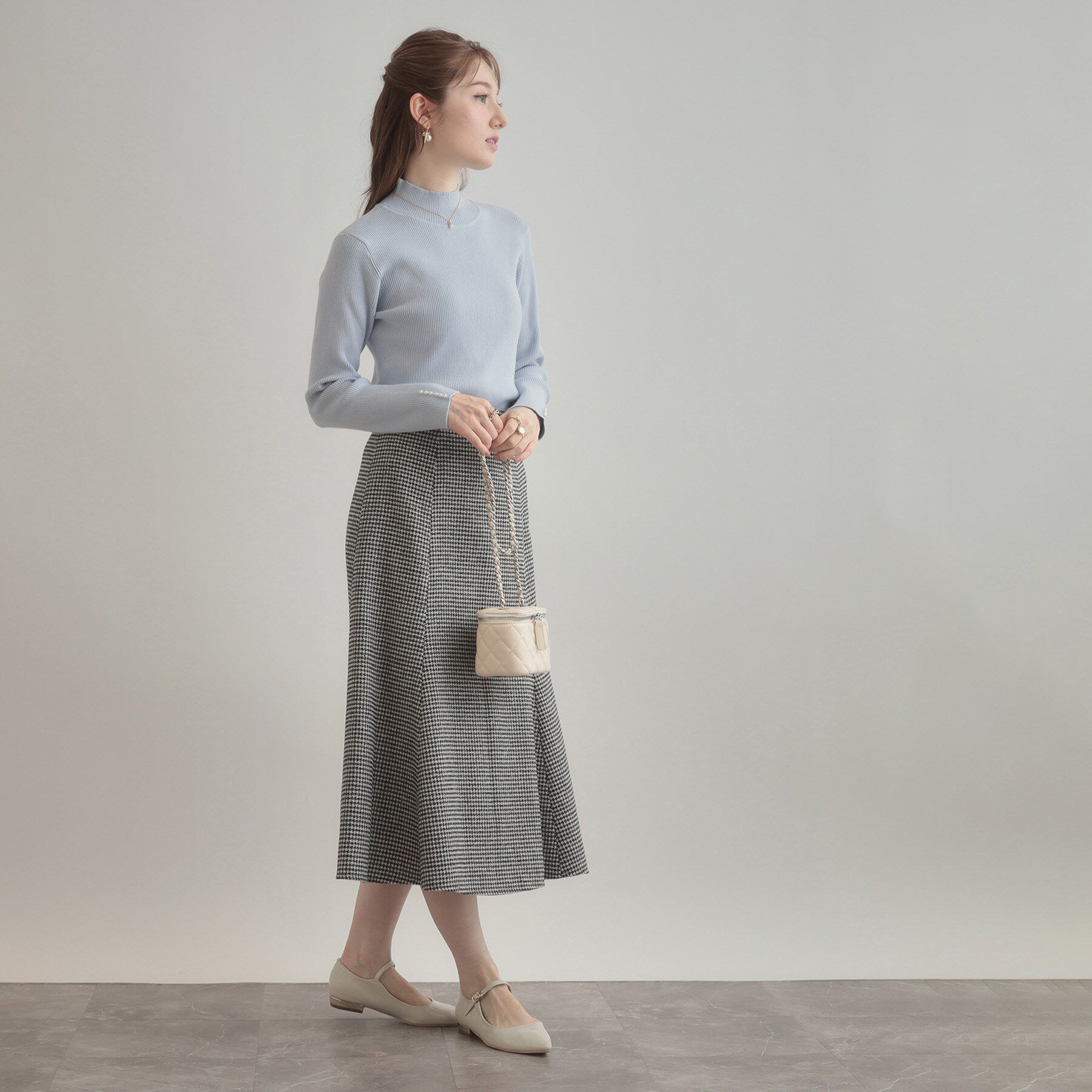 Couture broach「【多機能・フェミニン】パール調リブニット」|ニット・セーター|