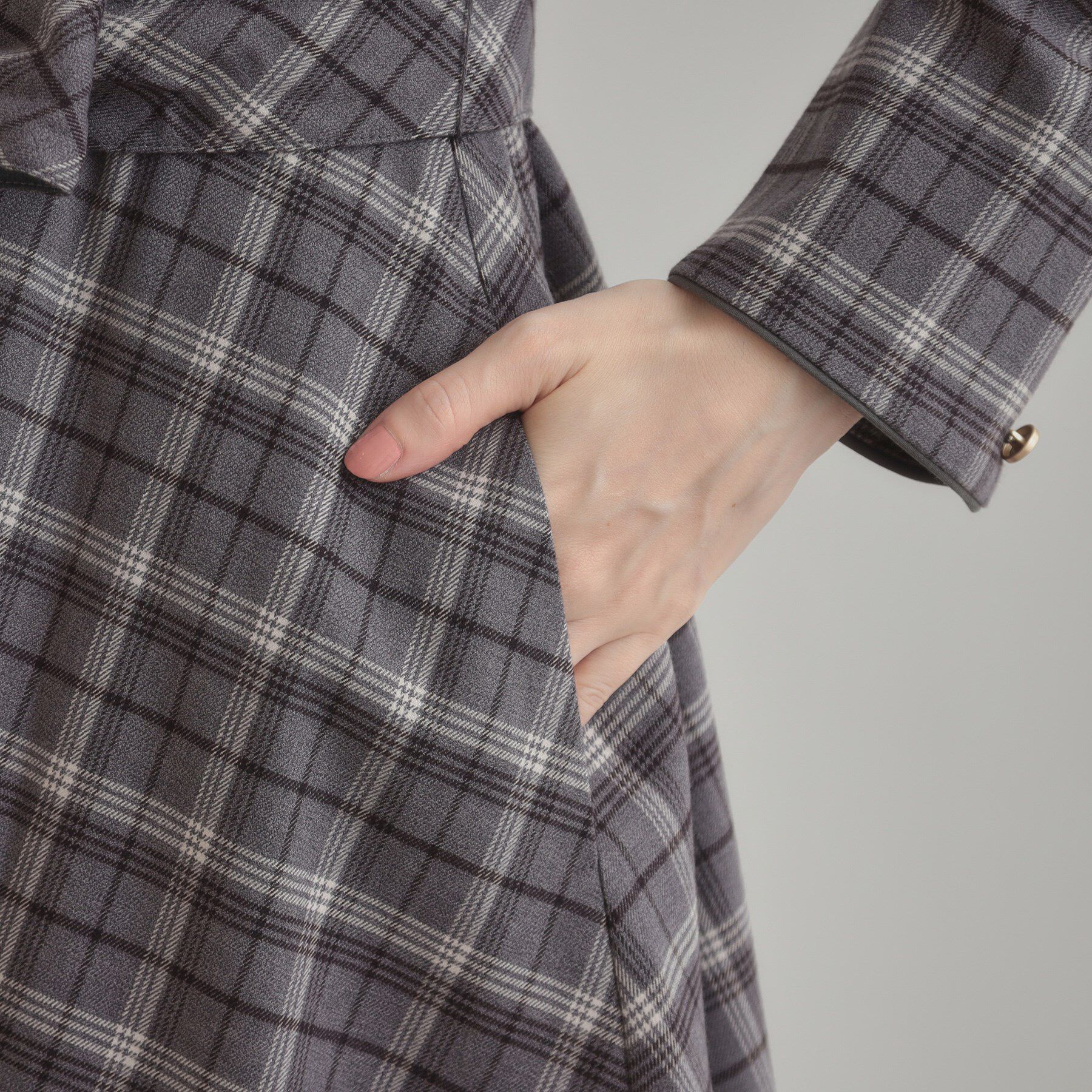 Couture broach「【大人可愛い・微起毛】先染めチェック柄フィット＆フレアワンピース」|ワンピース|