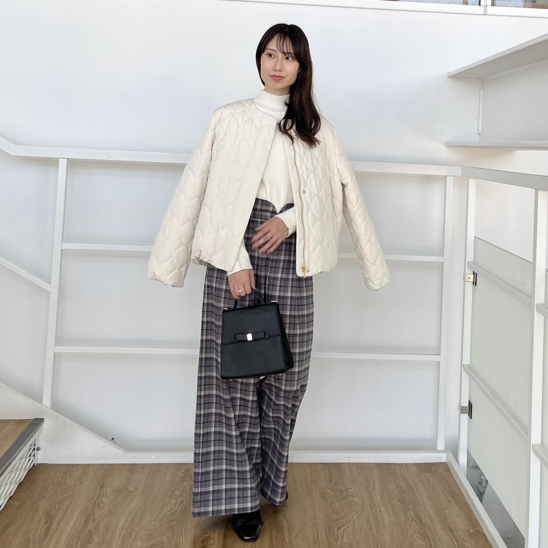 Couture broach「【撥水・大人可愛い】リボンキルティングジャケット」|ブルゾン・スタジャン|