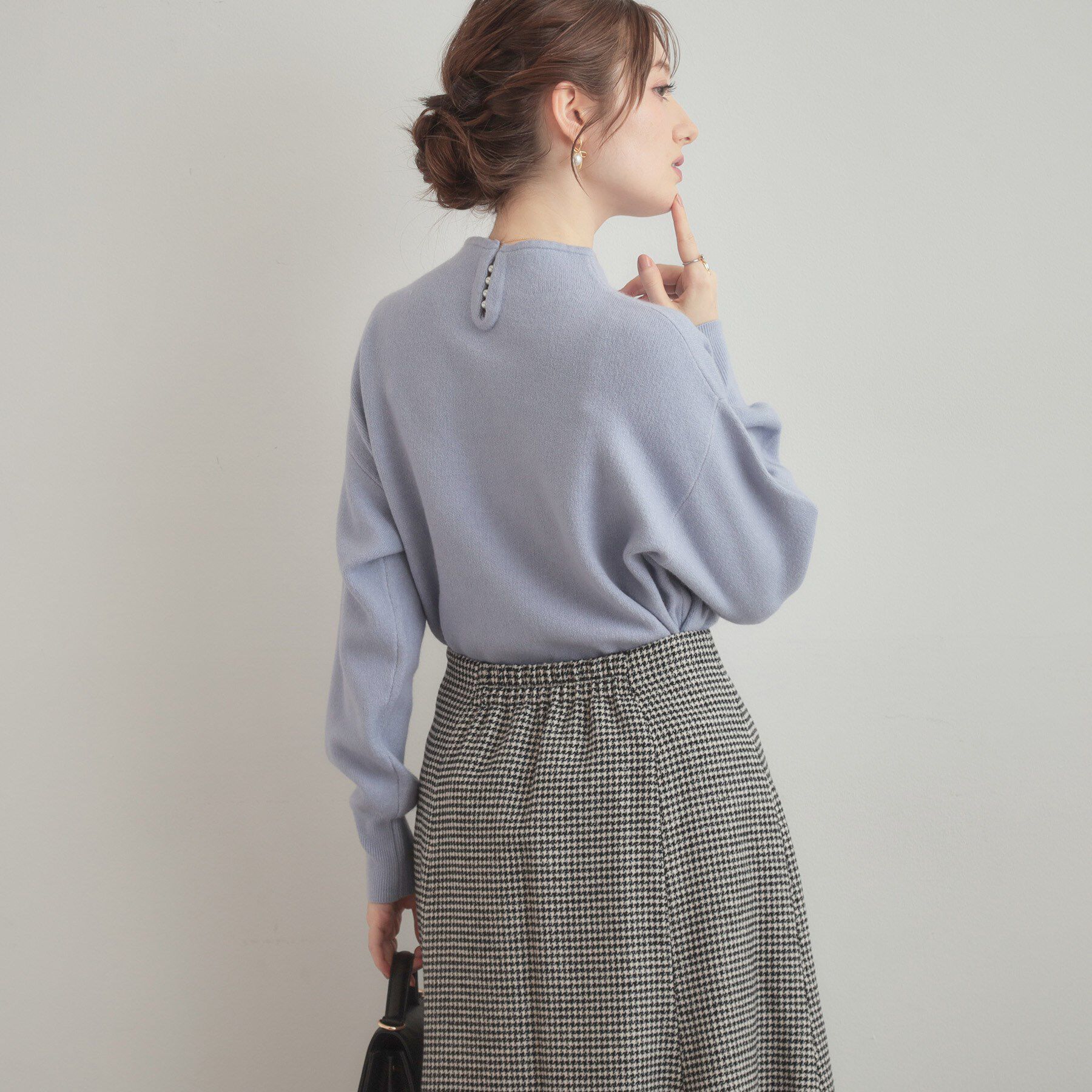 Couture broach「【ゆるふわ・通勤】リッシュアンゴラ バックパール調ニット」|ニット・セーター|