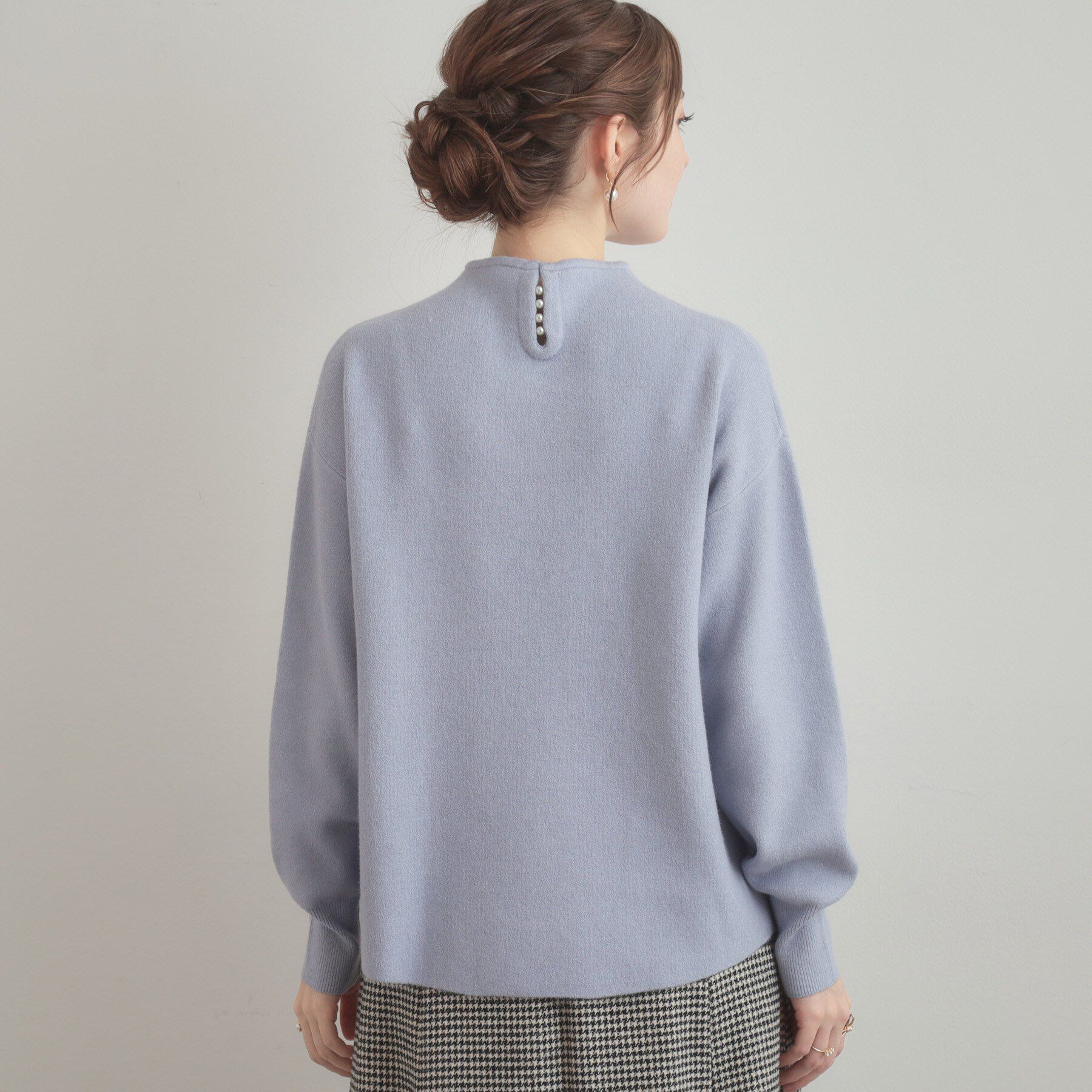 Couture broach「【ゆるふわ・通勤】リッシュアンゴラ バックパール調ニット」|ニット・セーター|