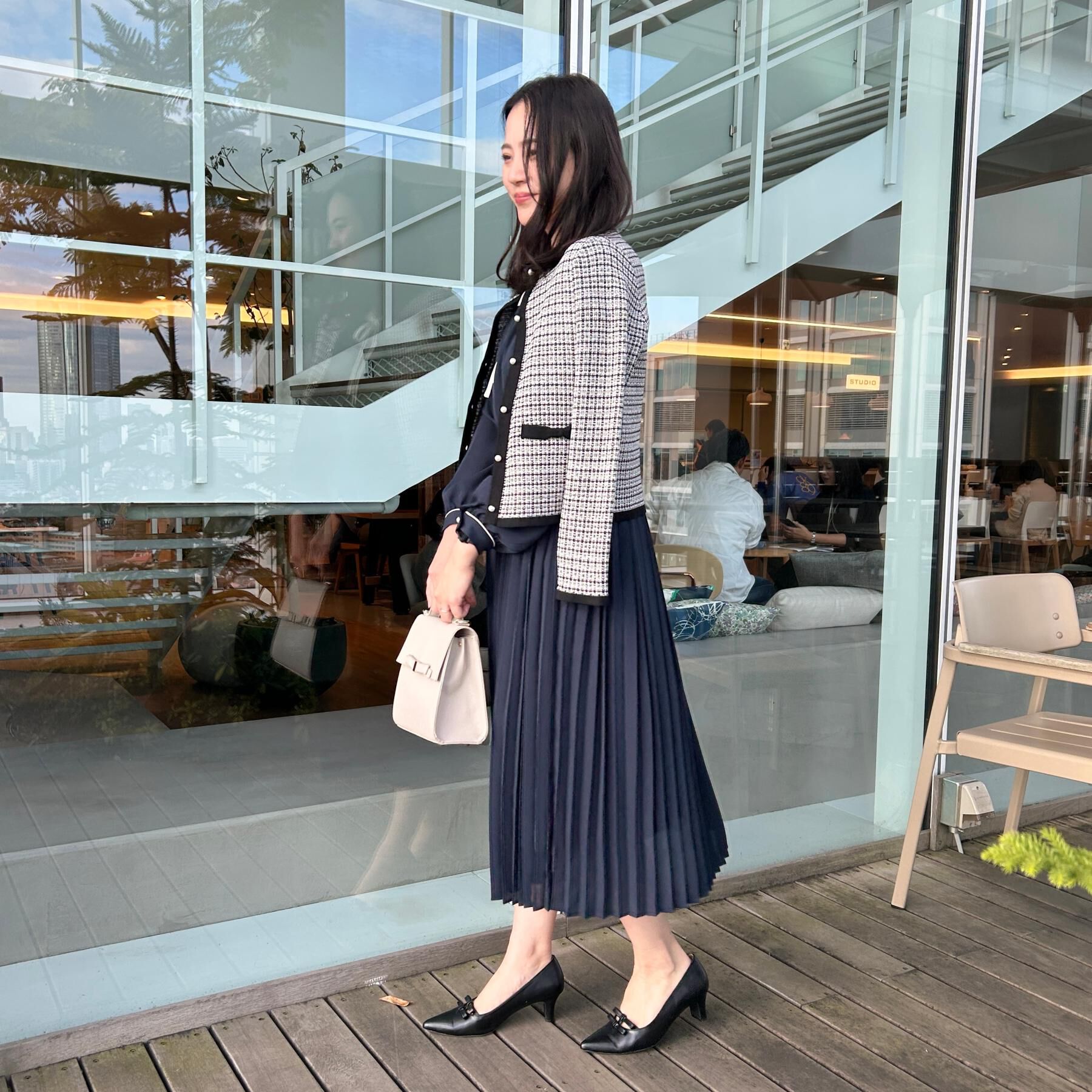 Couture broach「【ハレの日・通勤】ラメツイード ニットカーディガン」|カーディガン|