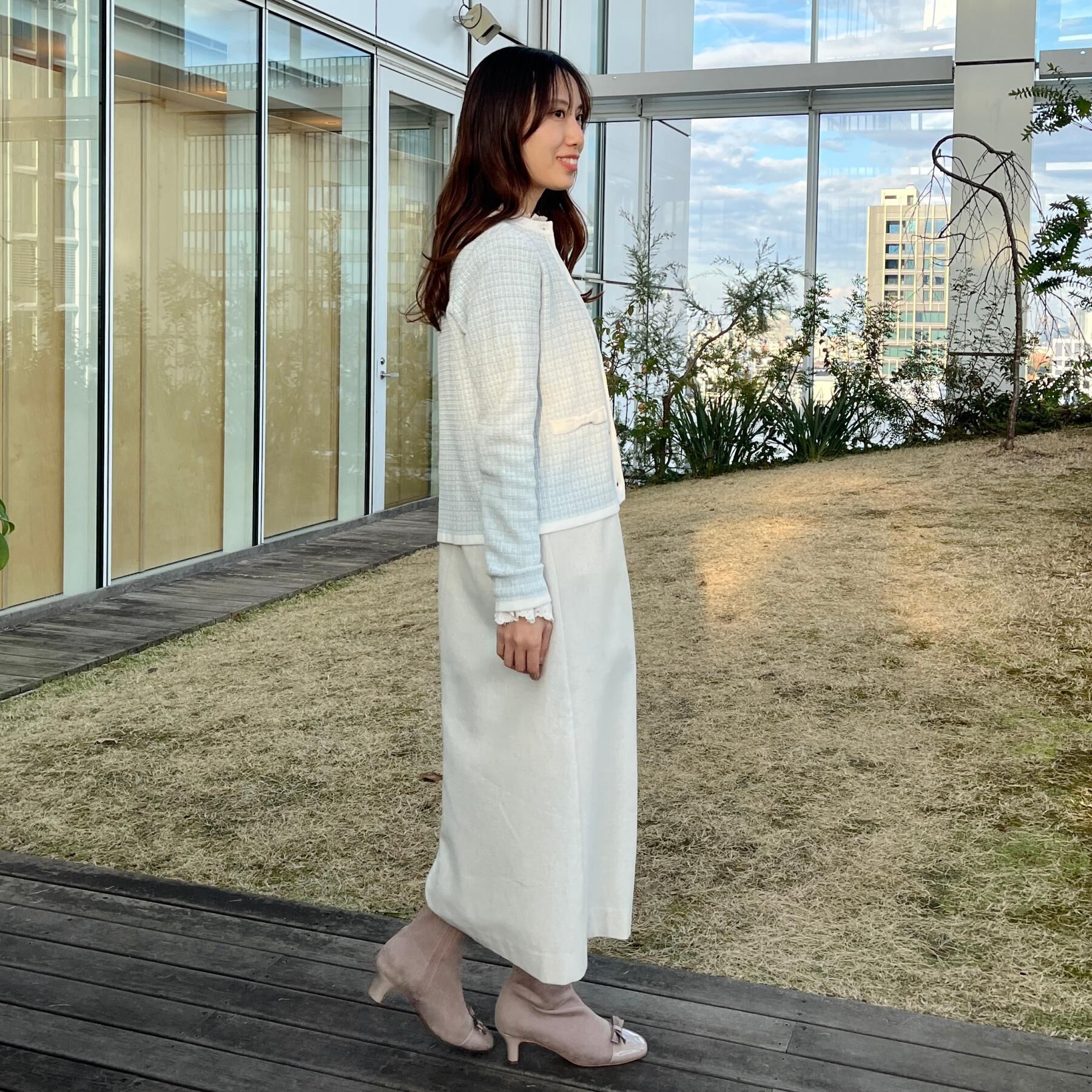 Couture broach「【ハレの日・通勤】ラメツイード ニットカーディガン」|カーディガン|