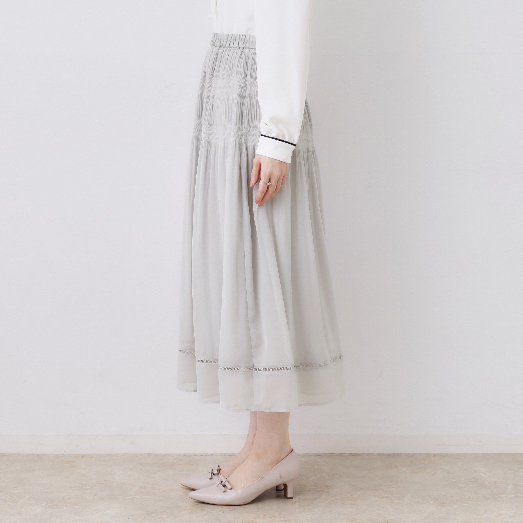 Couture broach「【ハレの日・通勤】マジョリカプリーツスカート」|スカート|