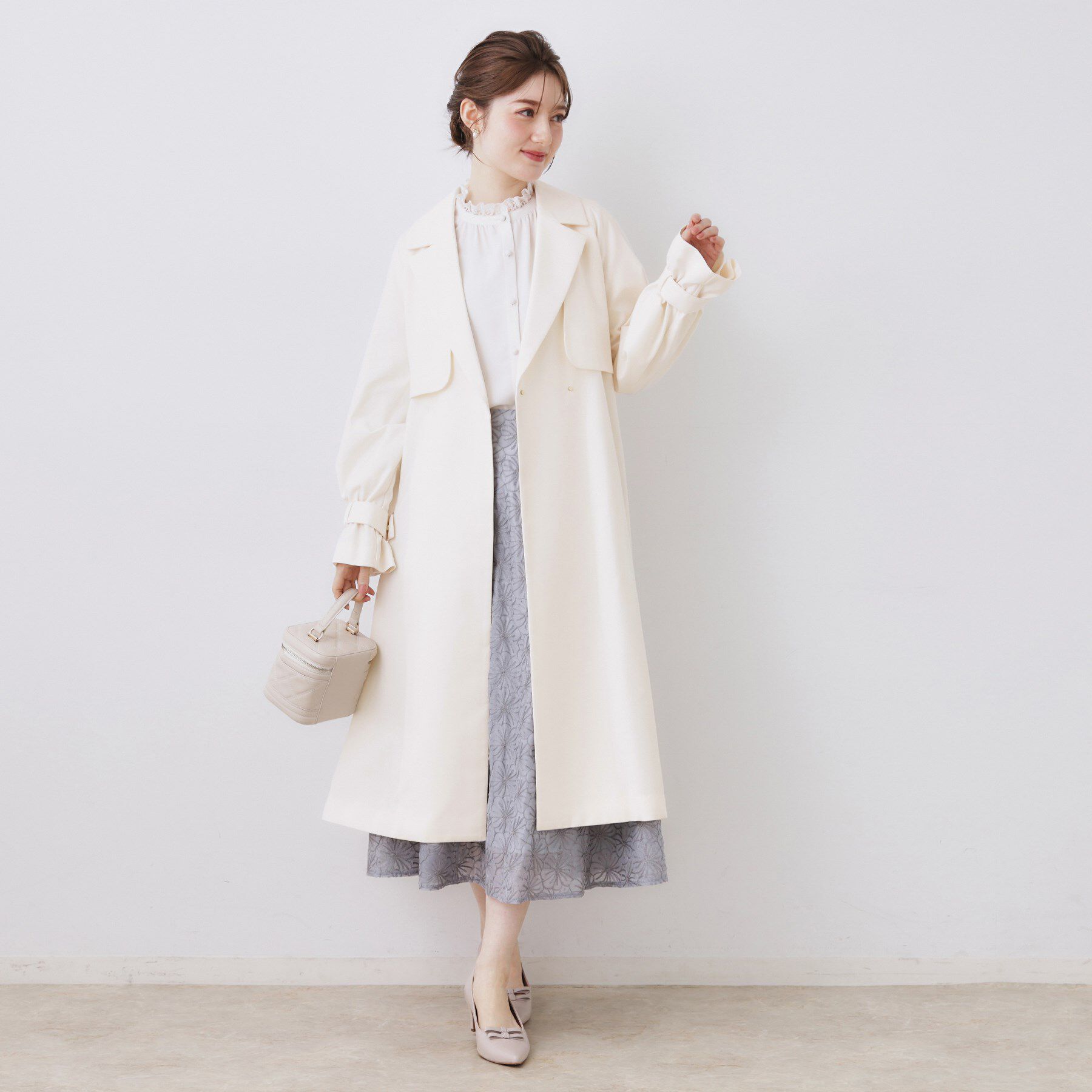 Couture broach「【撥水・ハレの日・通勤】ロングトレンチコート」|トレンチコート|