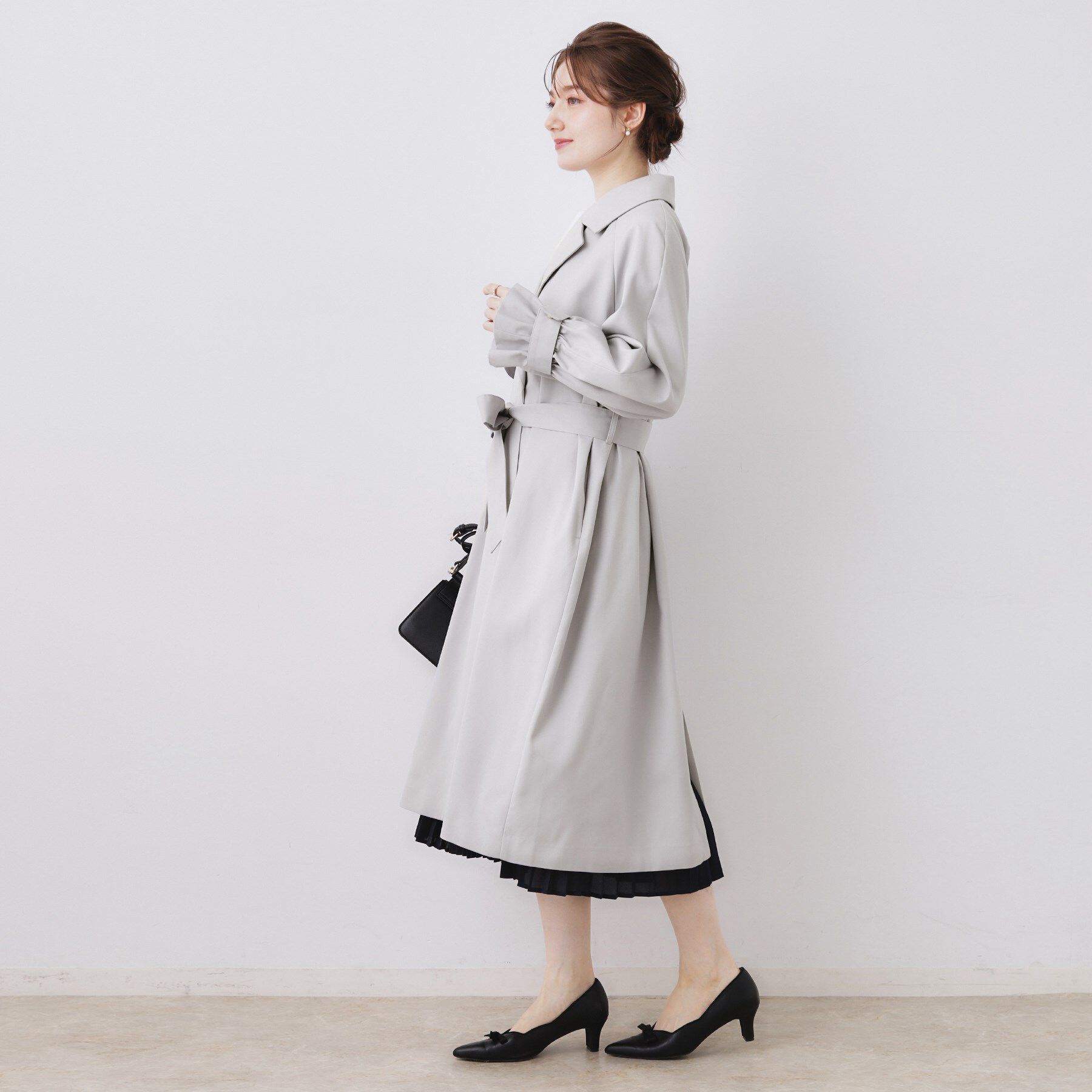 Couture broach「【撥水・ハレの日・通勤】ロングトレンチコート」|トレンチコート|