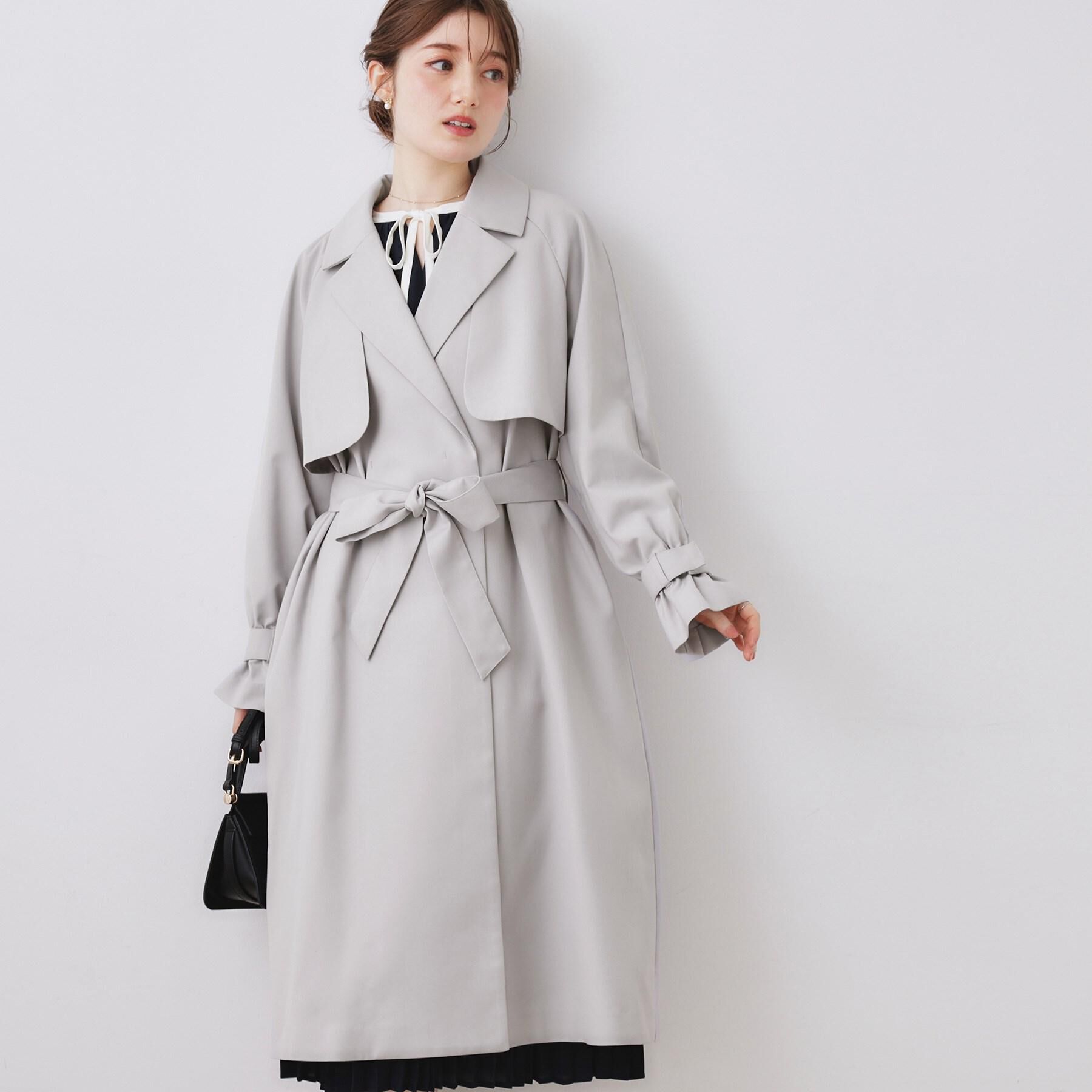 Couture broach「【撥水・ハレの日・通勤】ロングトレンチコート」|トレンチコート|