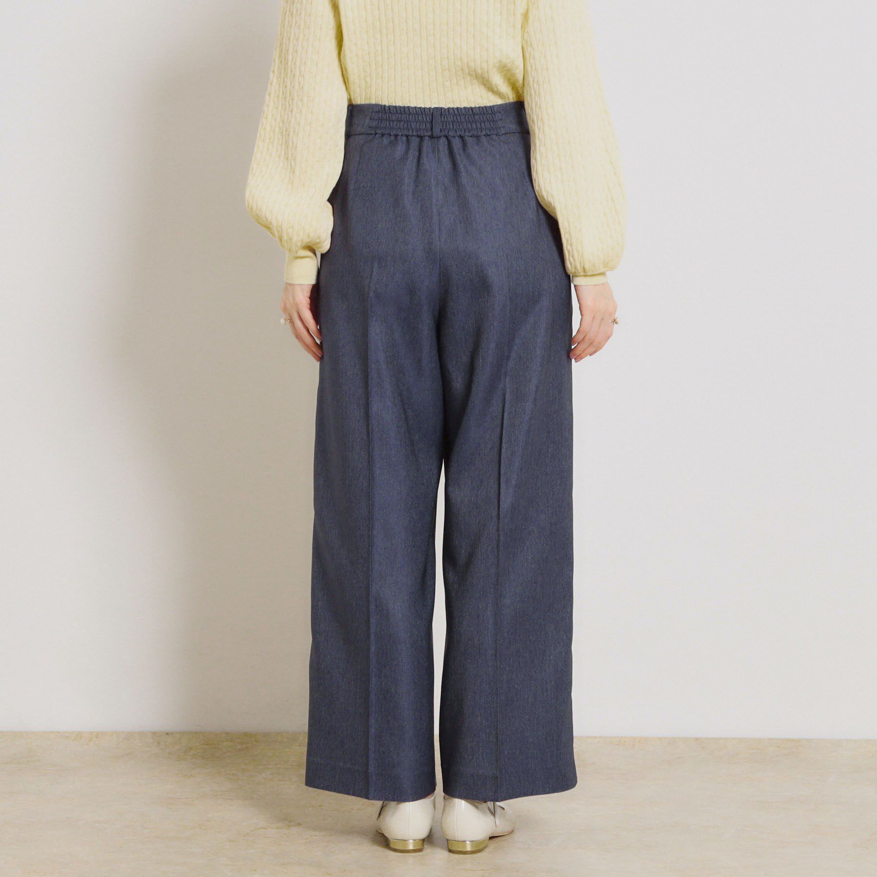 Couture broach「【洗える・S-LL】デニムライク ベルト付きパンツ」|その他|