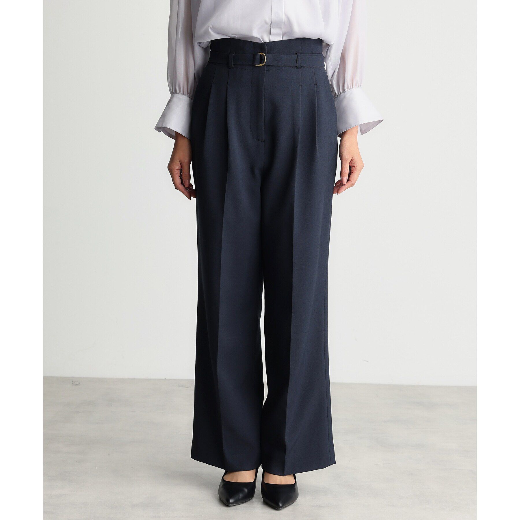 THE SHOP TK「【ONOFF活躍／セレモニー／通勤】CAVIAN タックワイドパンツ／洗える」|その他|