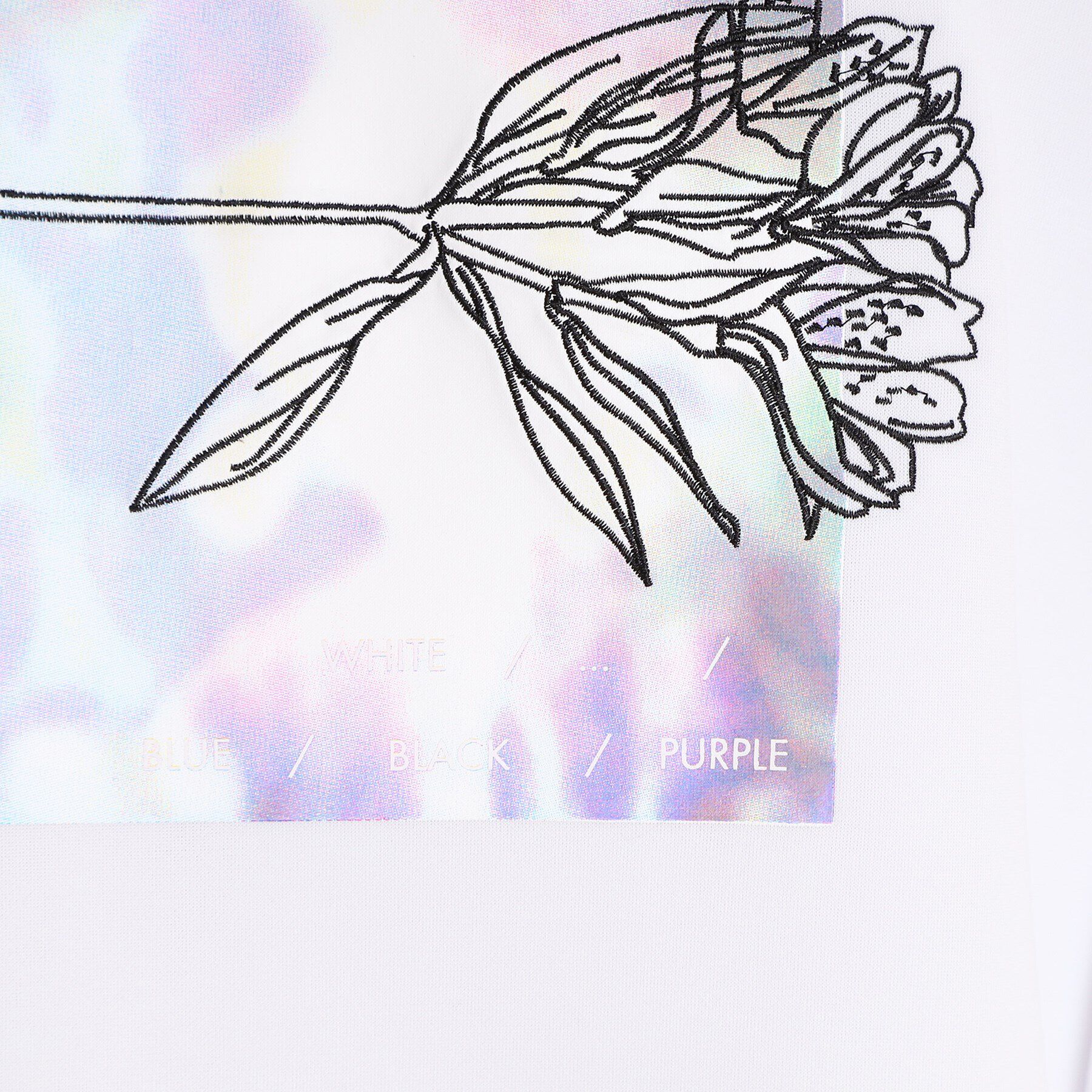 THE SHOP TK「フラワー刺繍＋グラフィックロングTシャツ」|Tシャツ・カットソー|