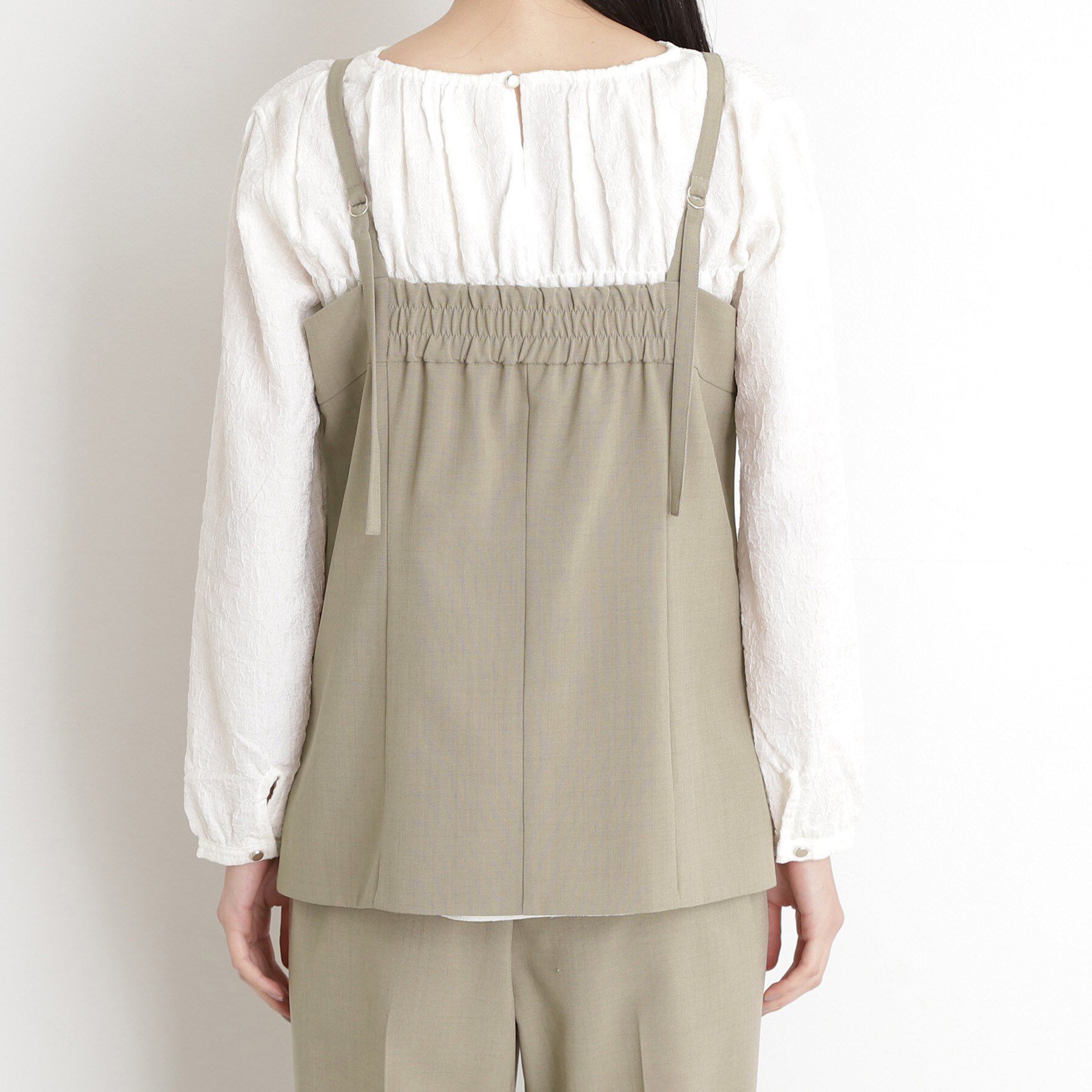 THE SHOP TK「麻調キャミビスチェ【洗濯機OK】」|キャミソール|