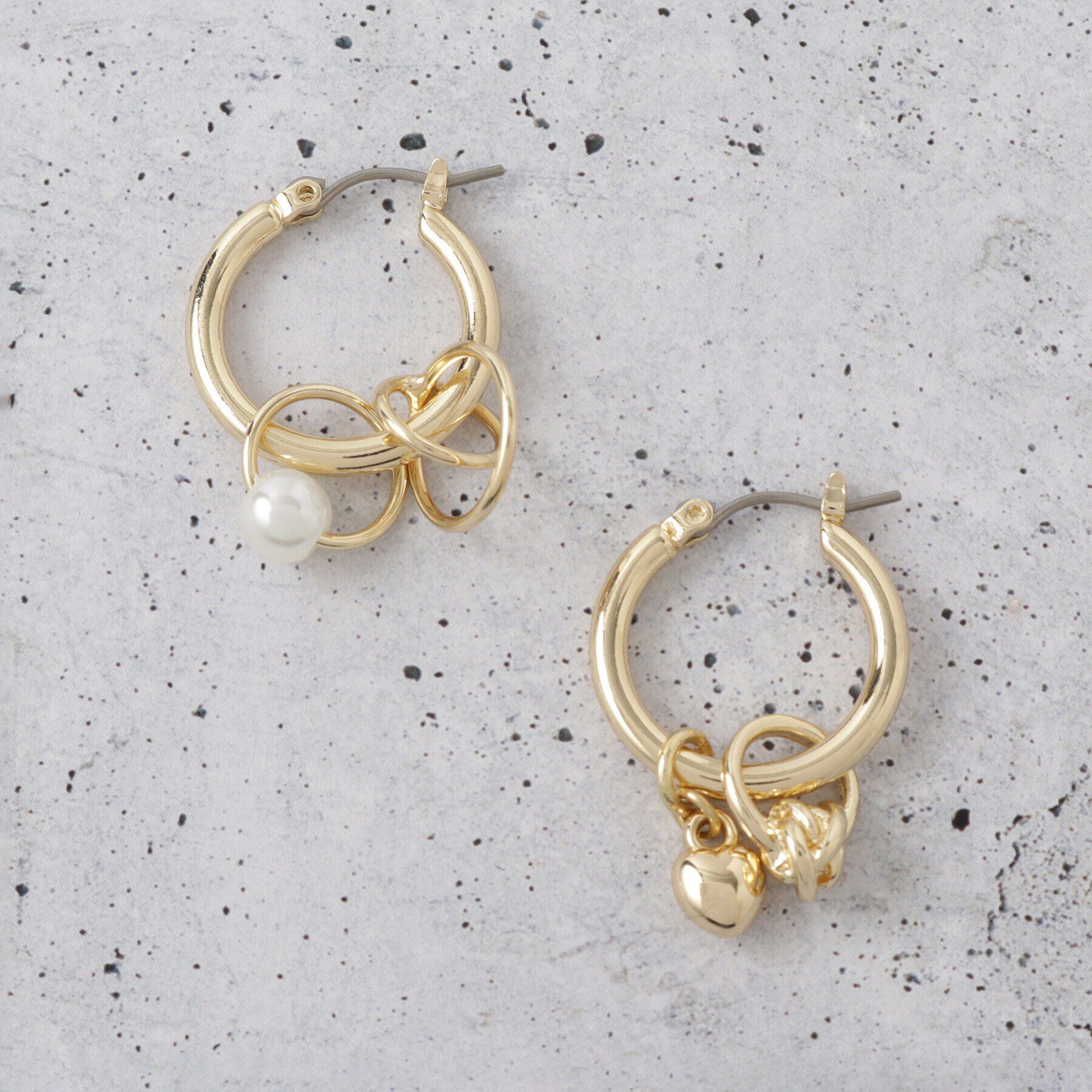 THE SHOP TK「2WAYループパール調ピアス」|ピアス|ゴールド(007)