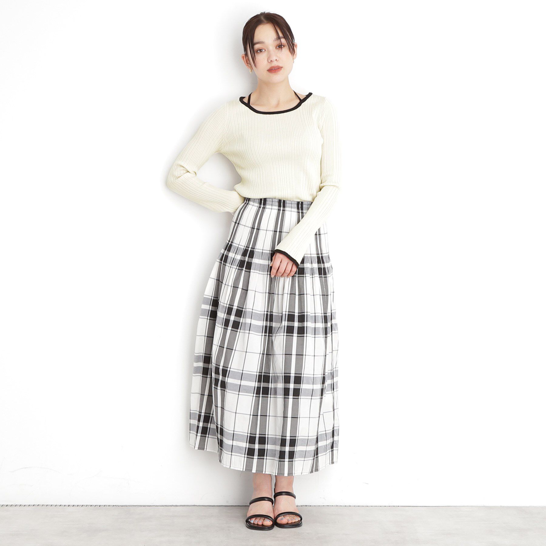 THE SHOP TK「ラインリブプルオーバー【洗濯機OK】」|ニット・セーター|