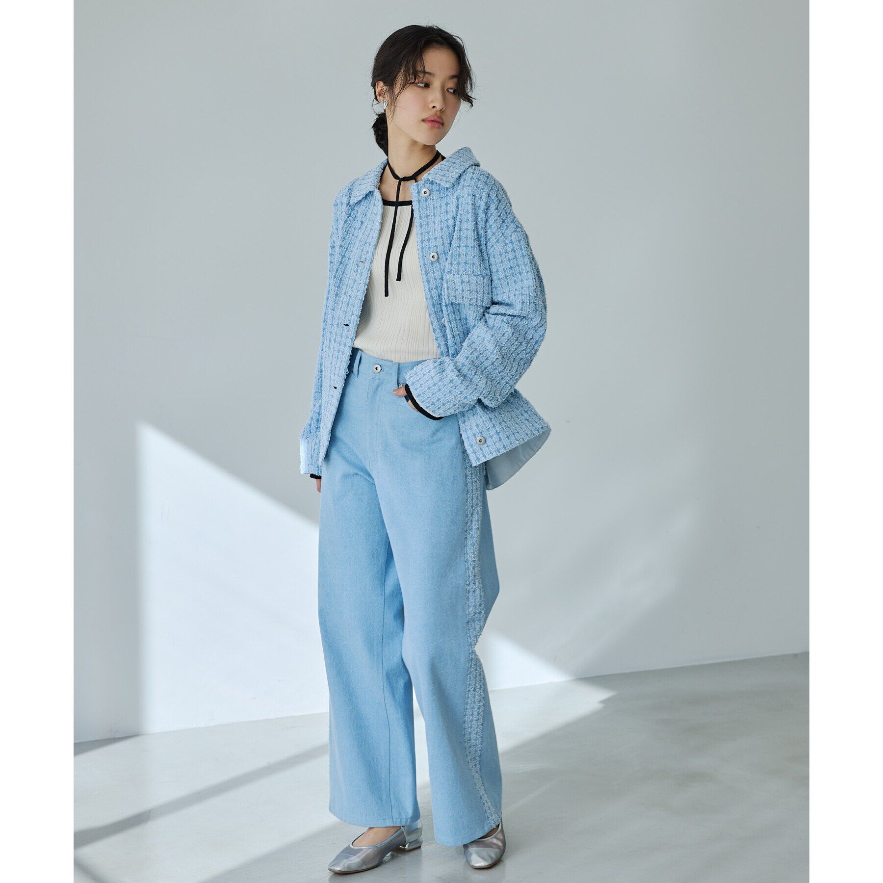 THE SHOP TK「ジャカードデニムジャケット【洗える】」|デニムジャケット|