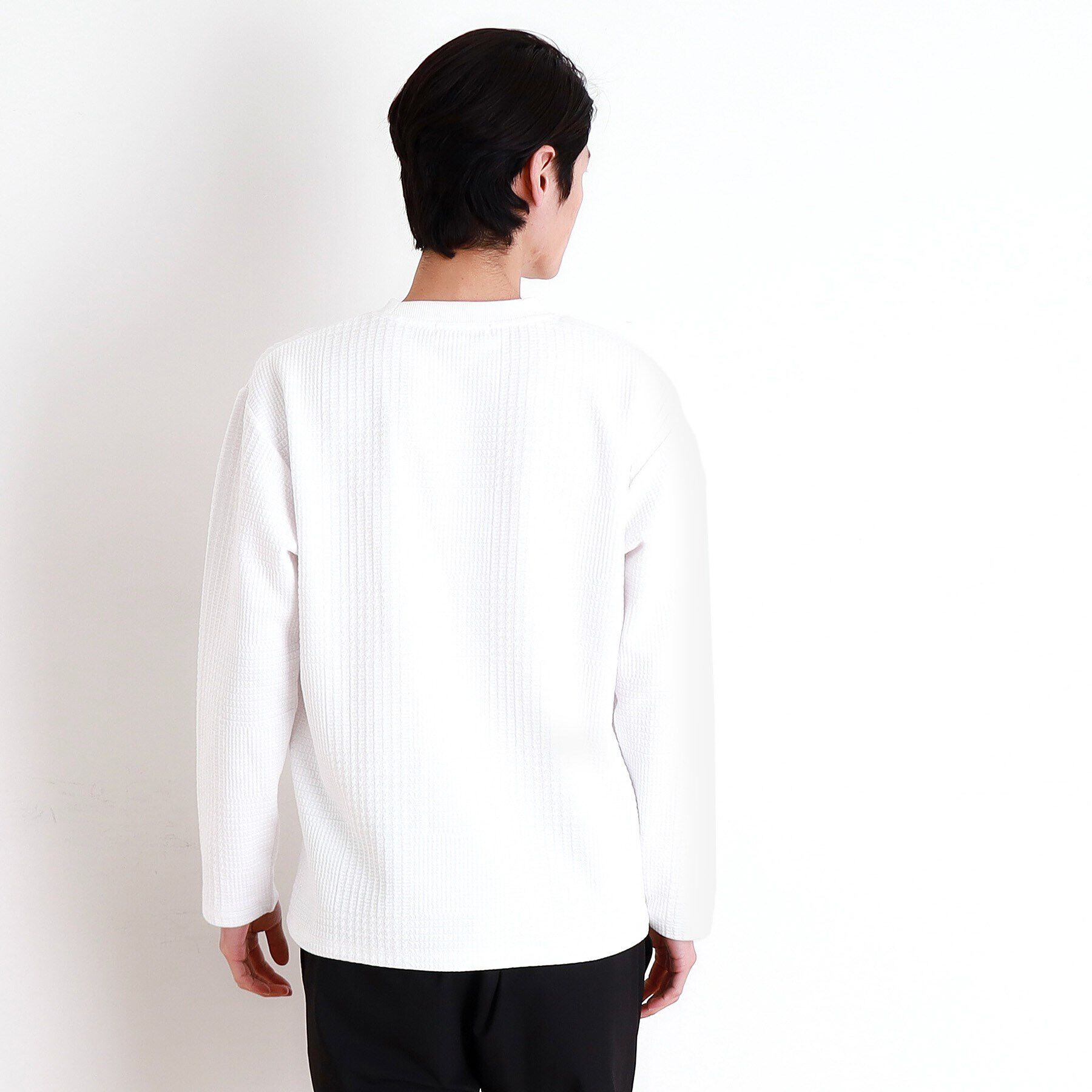 THE SHOP TK「ふくれジャガード長袖Tシャツ」|Tシャツ・カットソー|