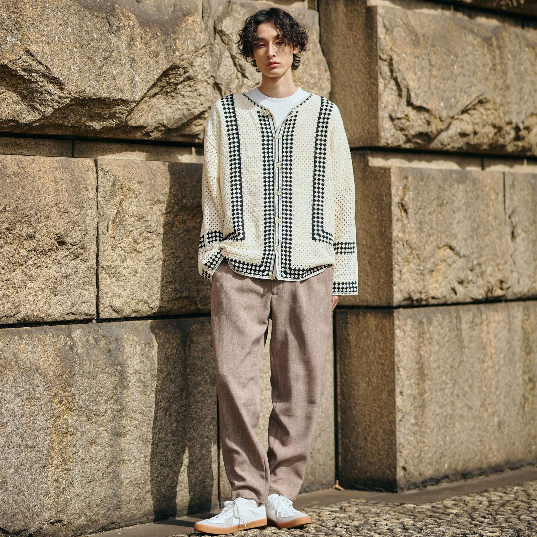 THE SHOP TK「クロシェ編み風ニットカーディガン」|カーディガン|