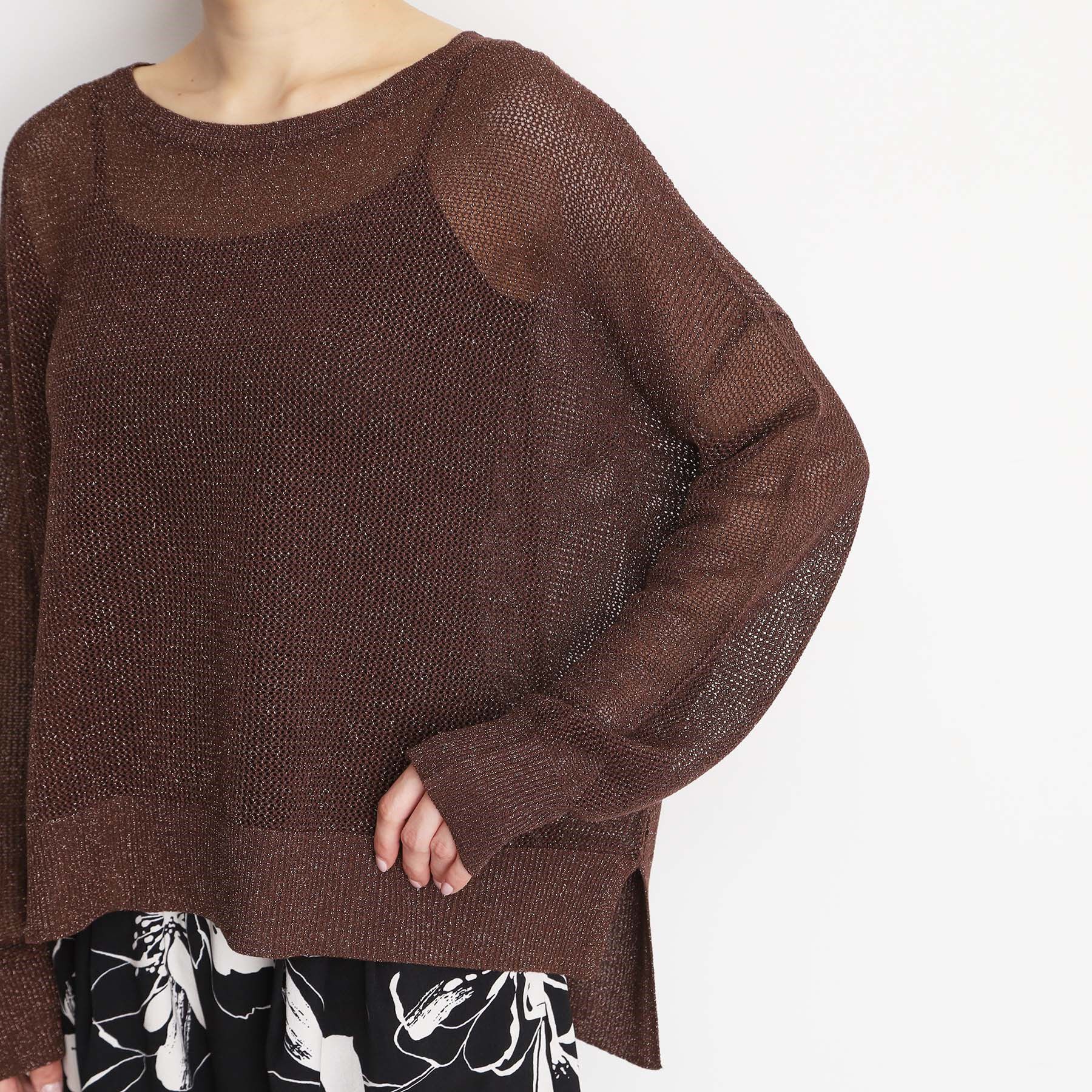 THE SHOP TK「ラメメッシュニット」|ニット・セーター|