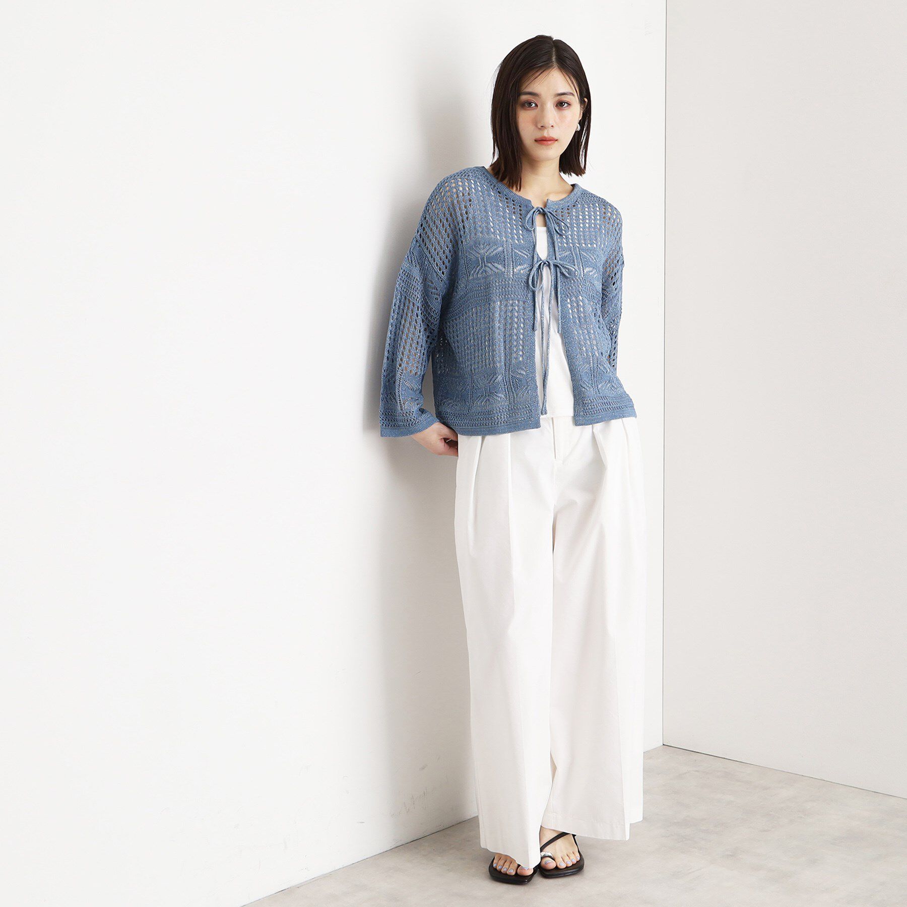 THE SHOP TK「【前後2WAY】タンク付透かし柄ニット/洗える」|その他|