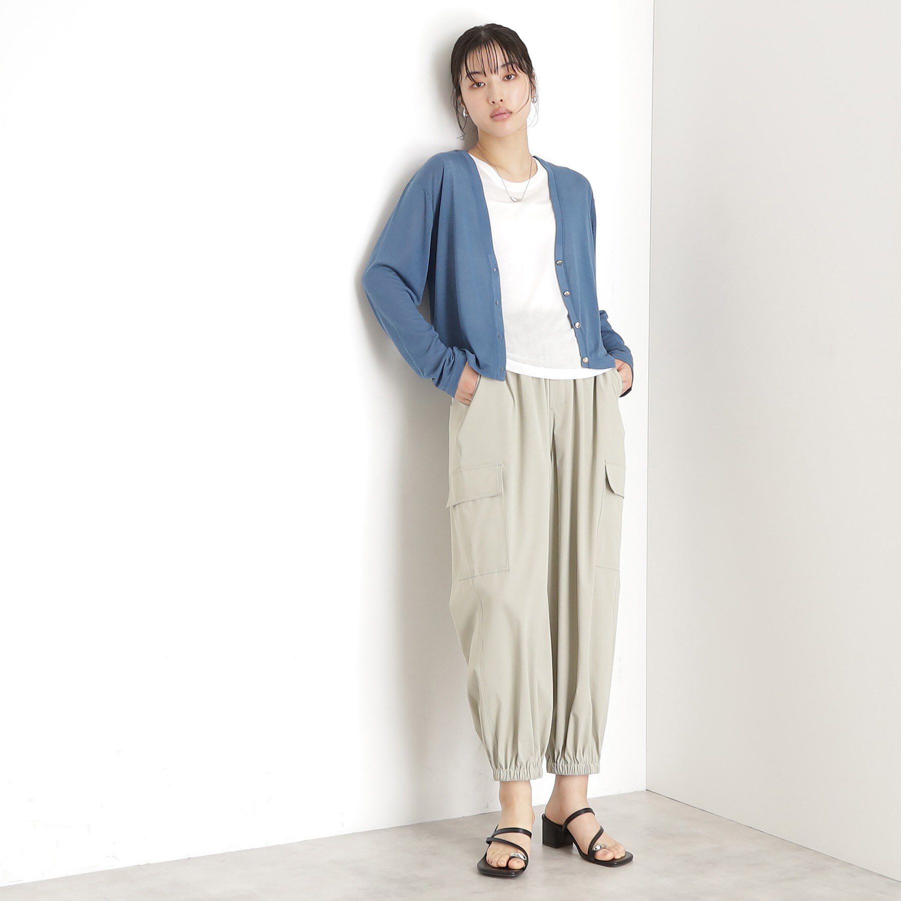 THE SHOP TK「シアーカーデ＆タンクトップ【セットアイテム/洗える】」|カーディガン|