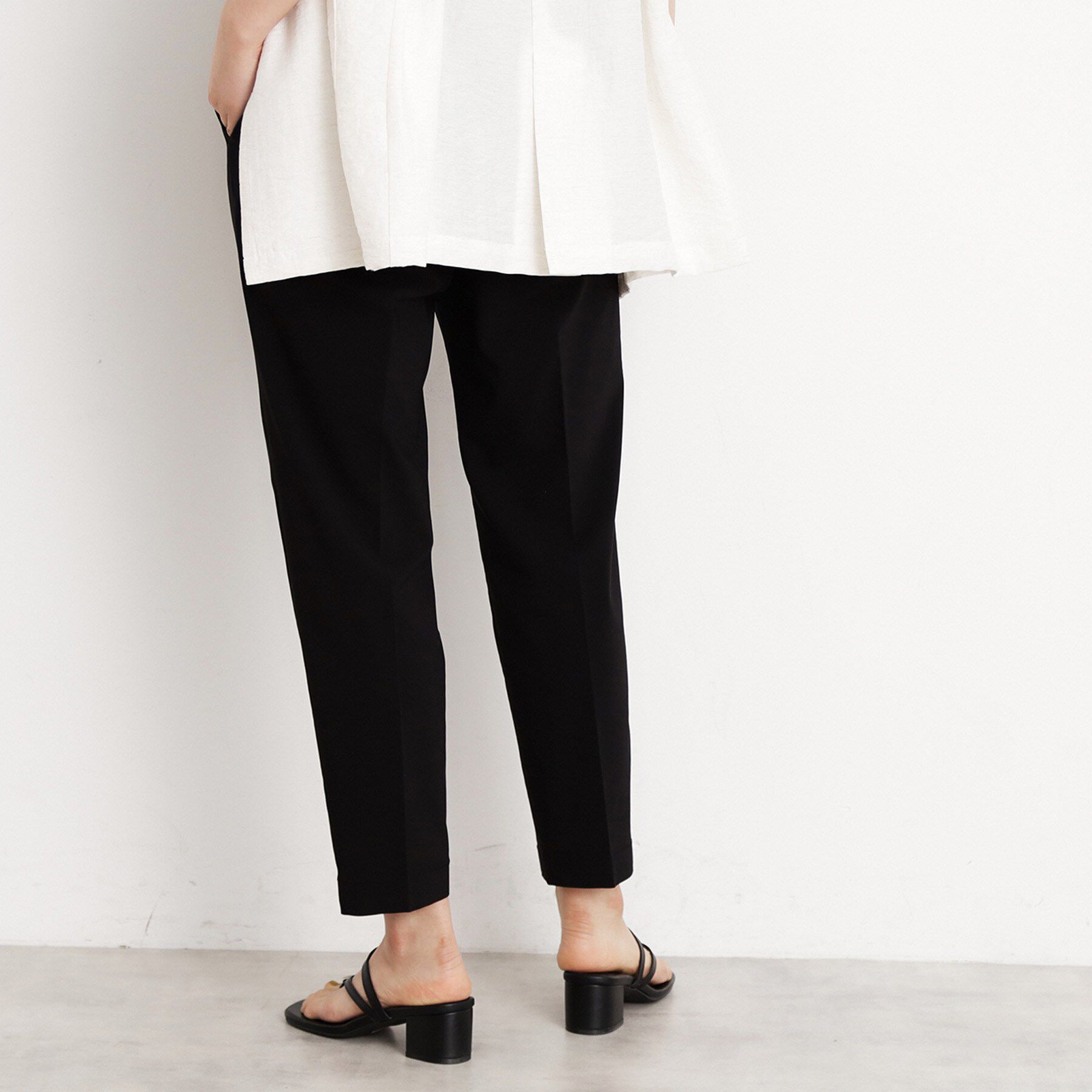 THE SHOP TK「【XS-XLサイズ/美シルエット】ハイパーストレッチテーパードパンツ/接触冷感/洗える」|その他|