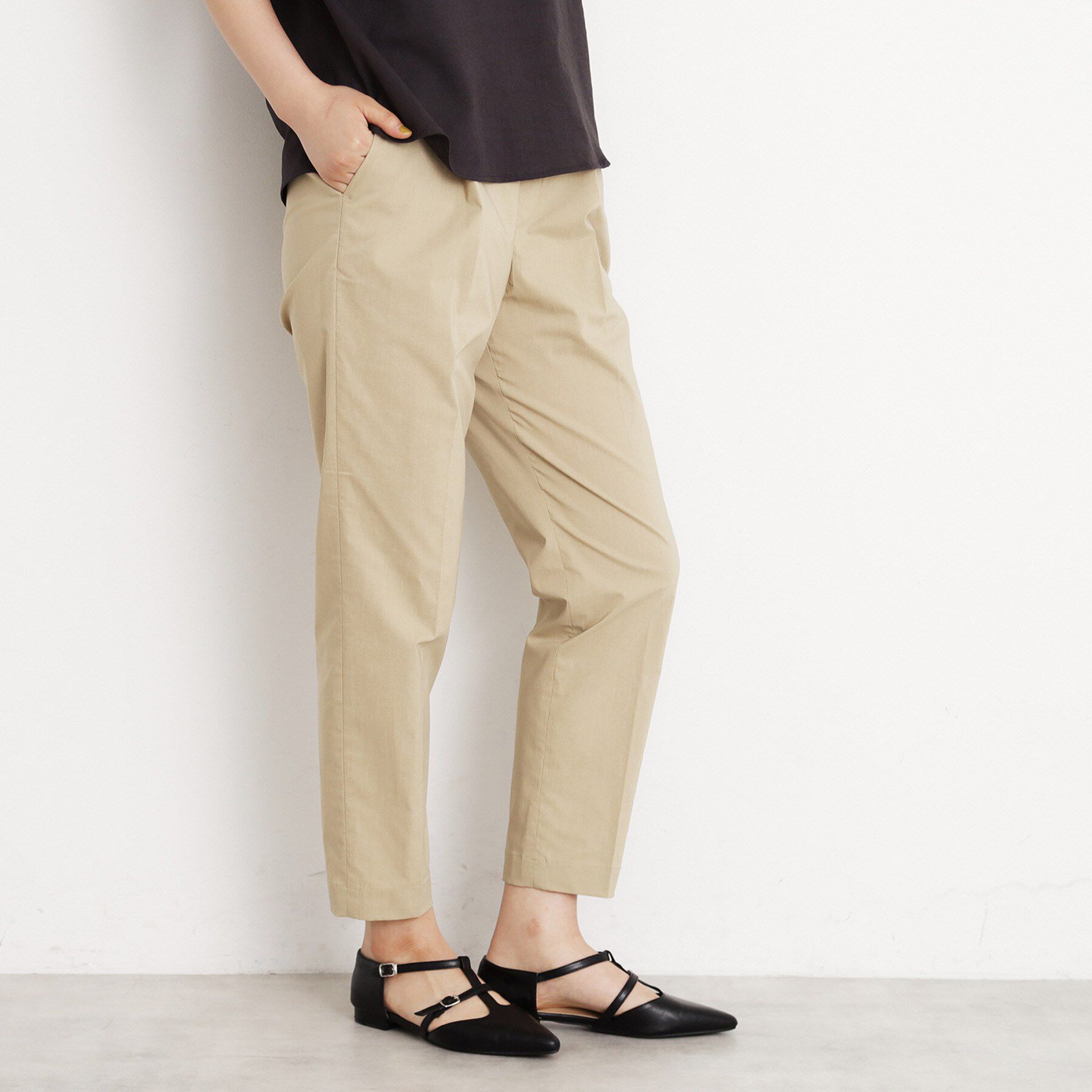 THE SHOP TK「【XS-XLサイズ/美シルエット】ハイパーストレッチテーパードパンツ/接触冷感/洗える」|その他|