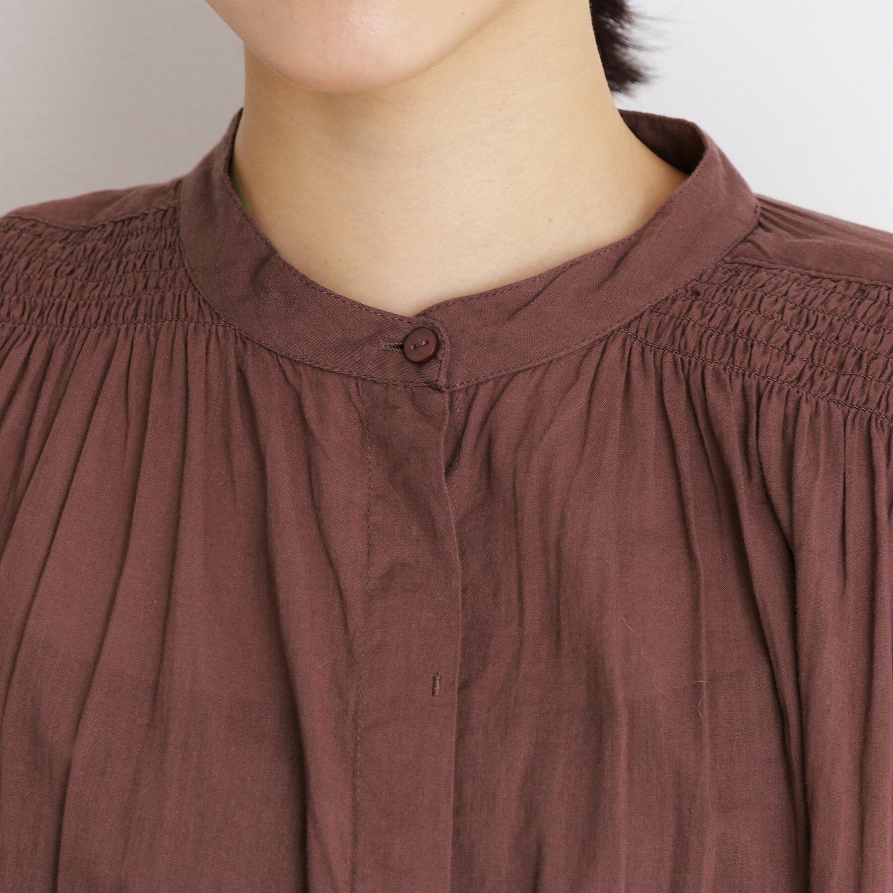 THE SHOP TK「シャーリングブラウス【洗える】」|シャツ・ブラウス|