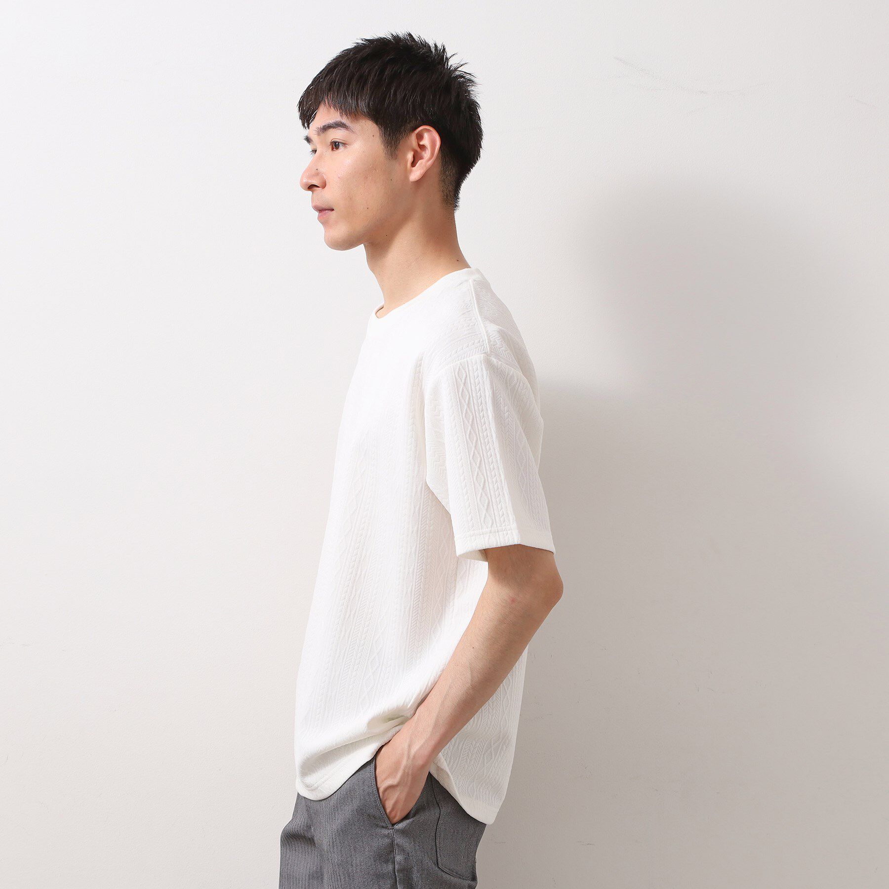 THE SHOP TK「ライトフクレジャカード半袖Tシャツ 洗濯機OK」|Tシャツ・カットソー|