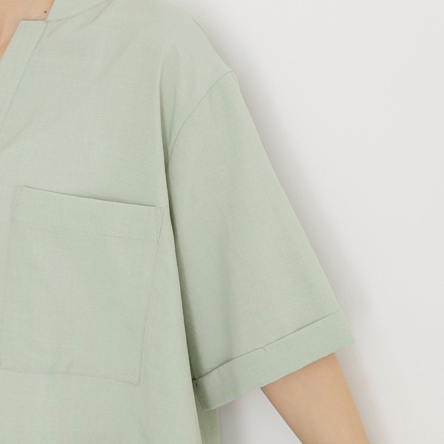 THE SHOP TK「ダブルポケット5分袖シャツ/体型カバー／洗濯機OK」|シャツ・ブラウス|