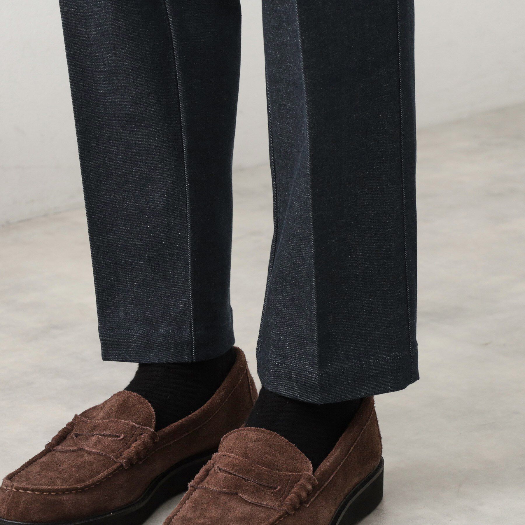 THE SHOP TK「エバーデニムスラックス【色落ちしにくい/洗濯機OK/ストレッチ/セットアップ可】」|その他|