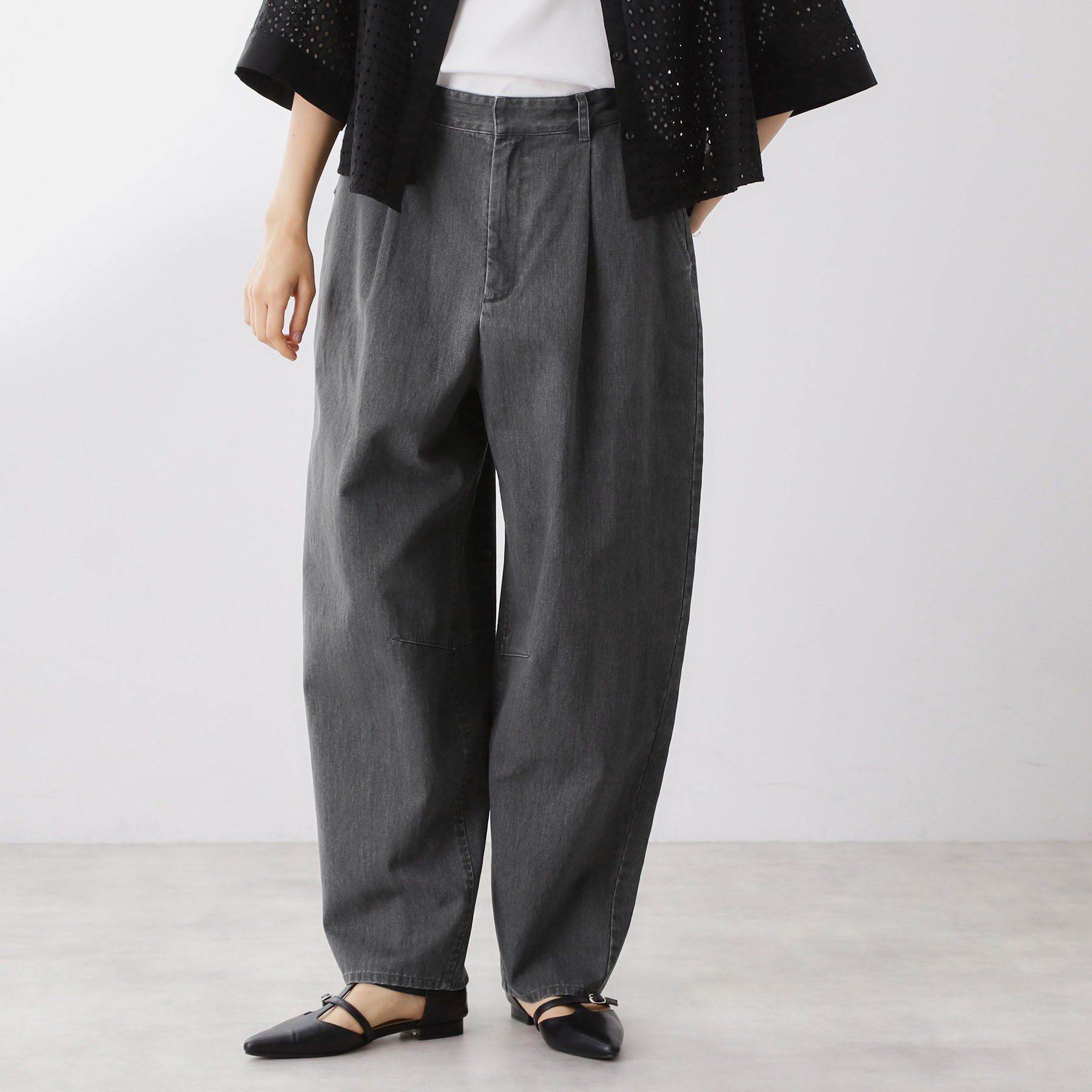 THE SHOP TK「バレルレッグパンツ」|その他|スミクロ(018)