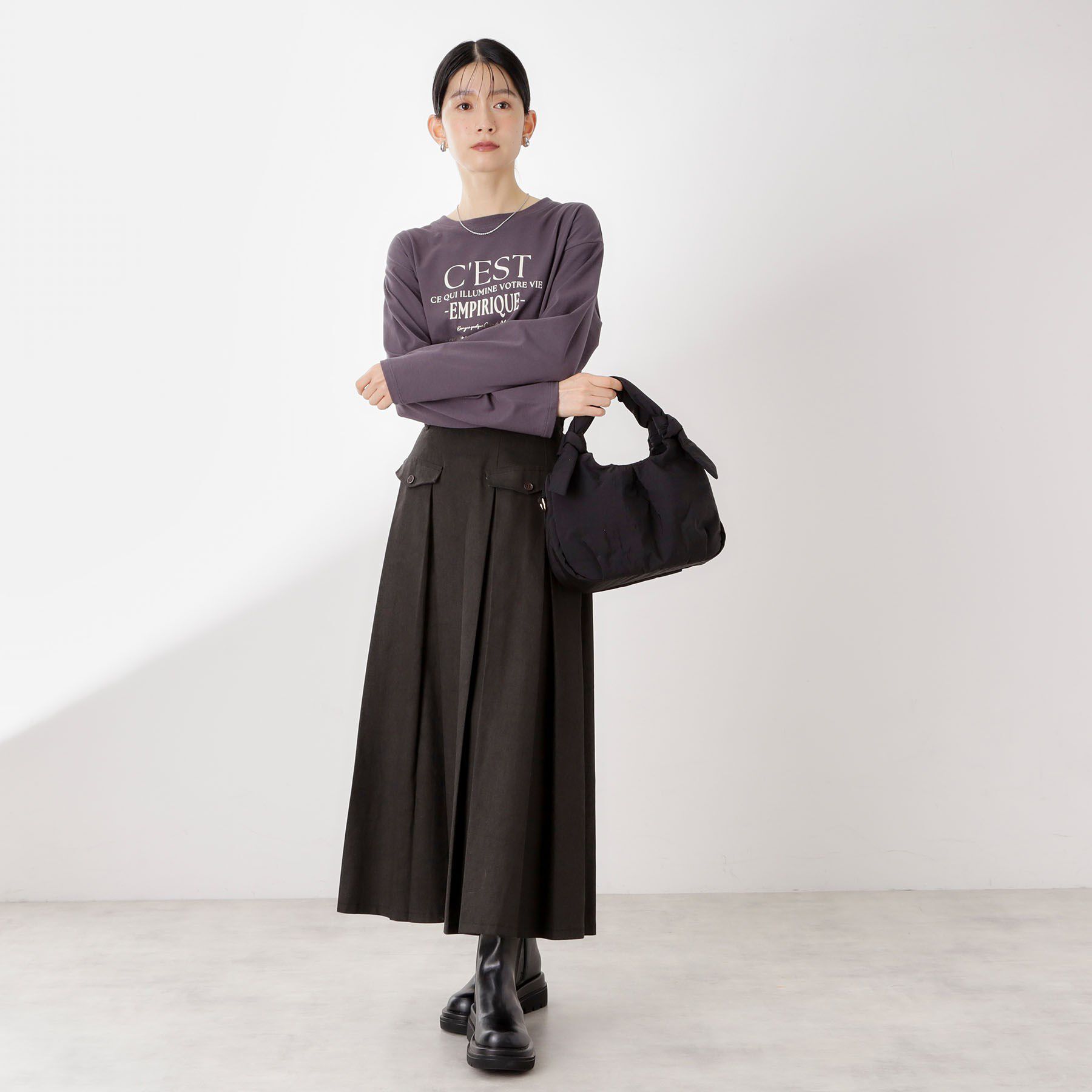 THE SHOP TK「ロゴショルダー付きナイロンミニボストン」|ショルダー・メッセンジャー|