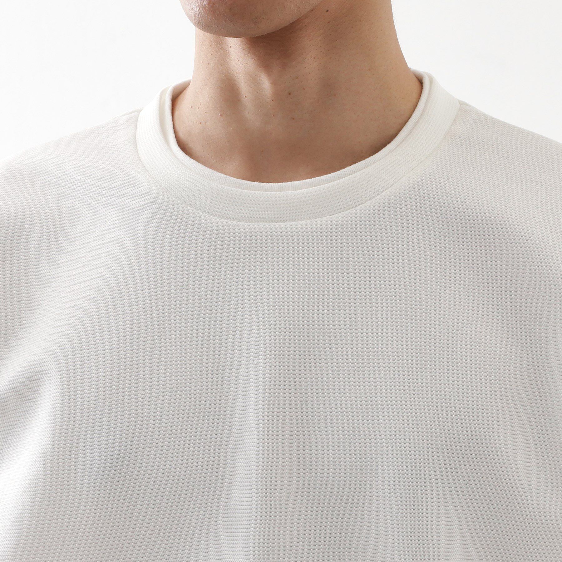 THE SHOP TK「【ラクして決まる！】レイヤード風長袖Tシャツ 洗濯機OK」|Tシャツ・カットソー|