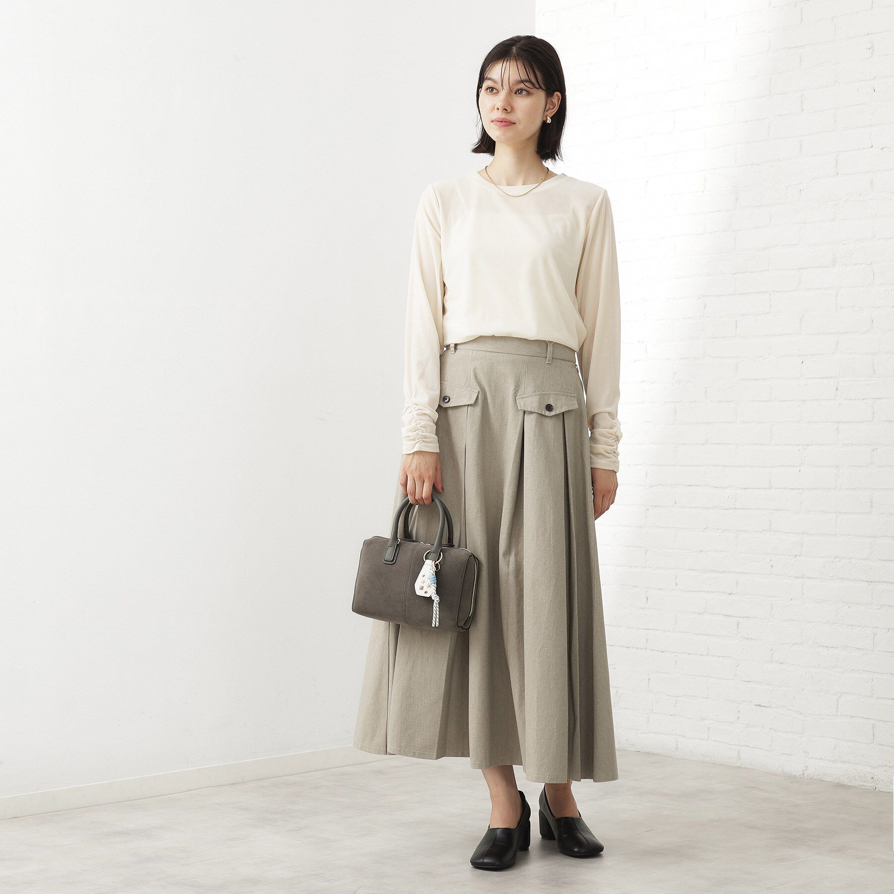 THE SHOP TK「チャーム付きスエードミニボストンバッグ」|ボストンバッグ|