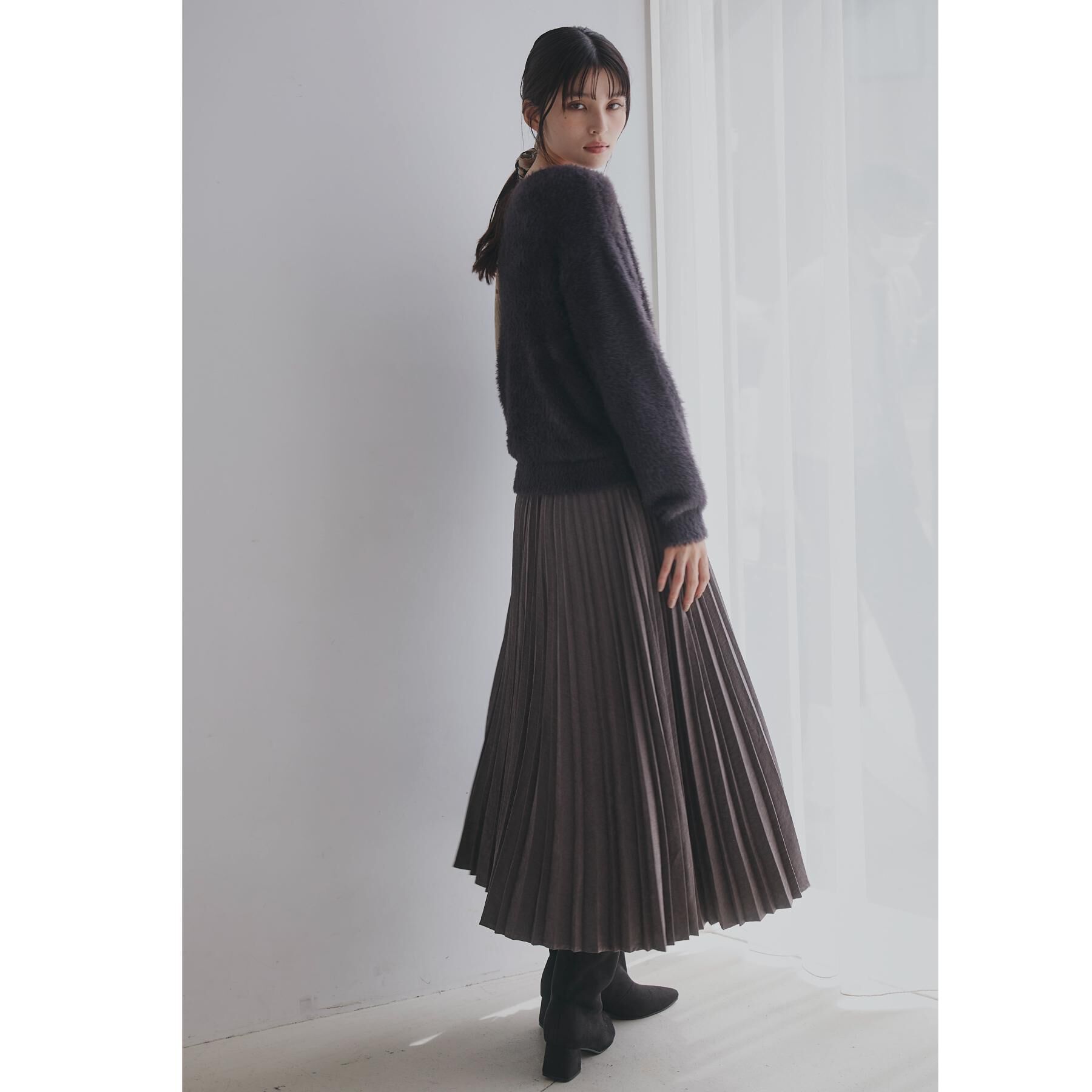 THE SHOP TK「【華やかで柔らか】ふわふわフェザーニット/洗える・前後2WAY」|ニット・セーター|