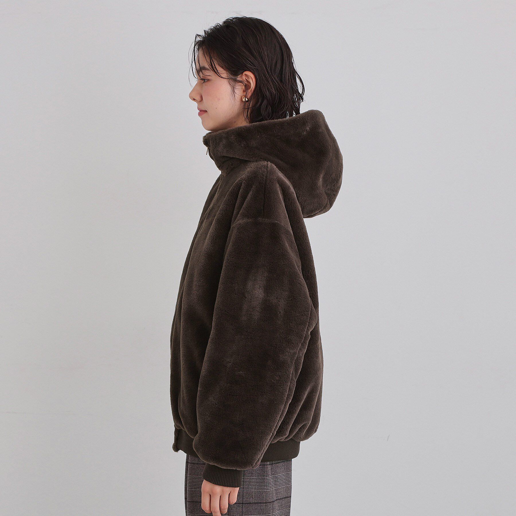 THE SHOP TK「【2WAY/洗える】リバーシブル フェイクファーブルゾン」|ブルゾン・スタジャン|