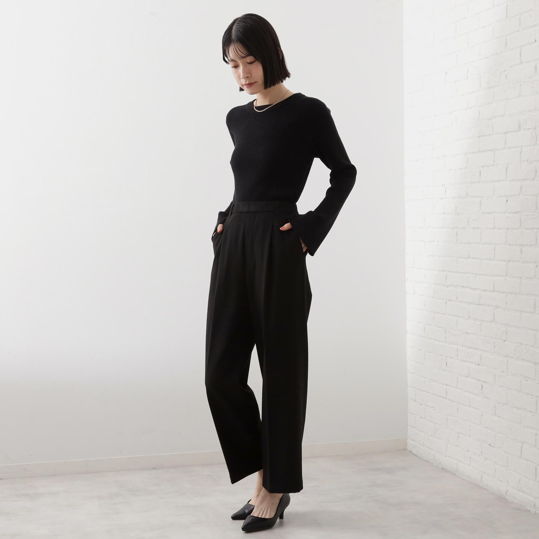 THE SHOP TK「【着丈選べる/XS～XLサイズ】あったか裏起毛ワイドパンツ」|その他|