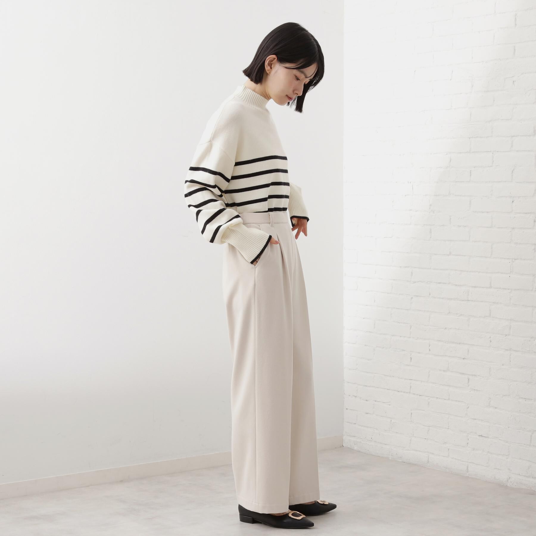 THE SHOP TK「【着丈選べる/XS～XLサイズ】あったか裏起毛ワイドパンツ」|その他|