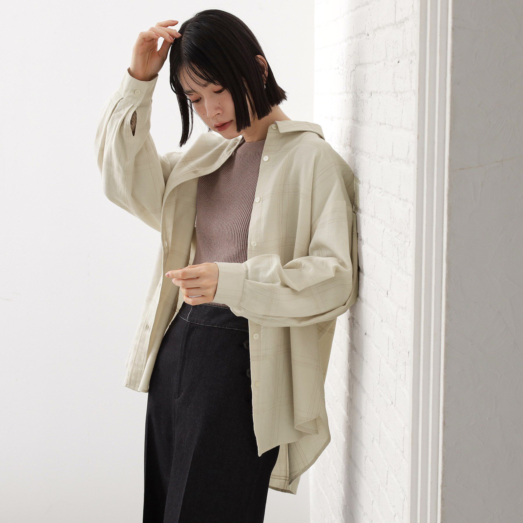 THE SHOP TK「インしてる風にも着られるチェックシャツ」|シャツ・ブラウス|